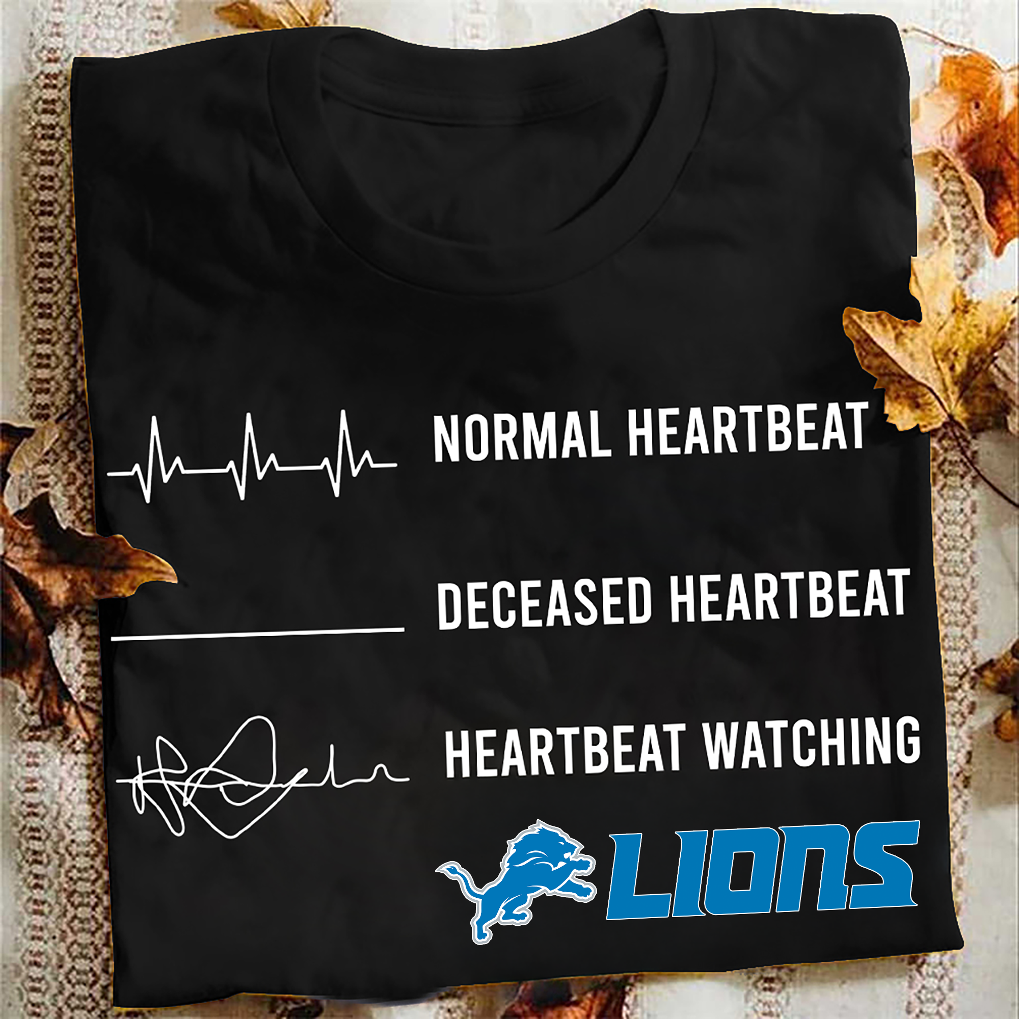 Detroit Lions Normal Heartbeat Deceased Heartbeat Heartbeat Watching PT62863