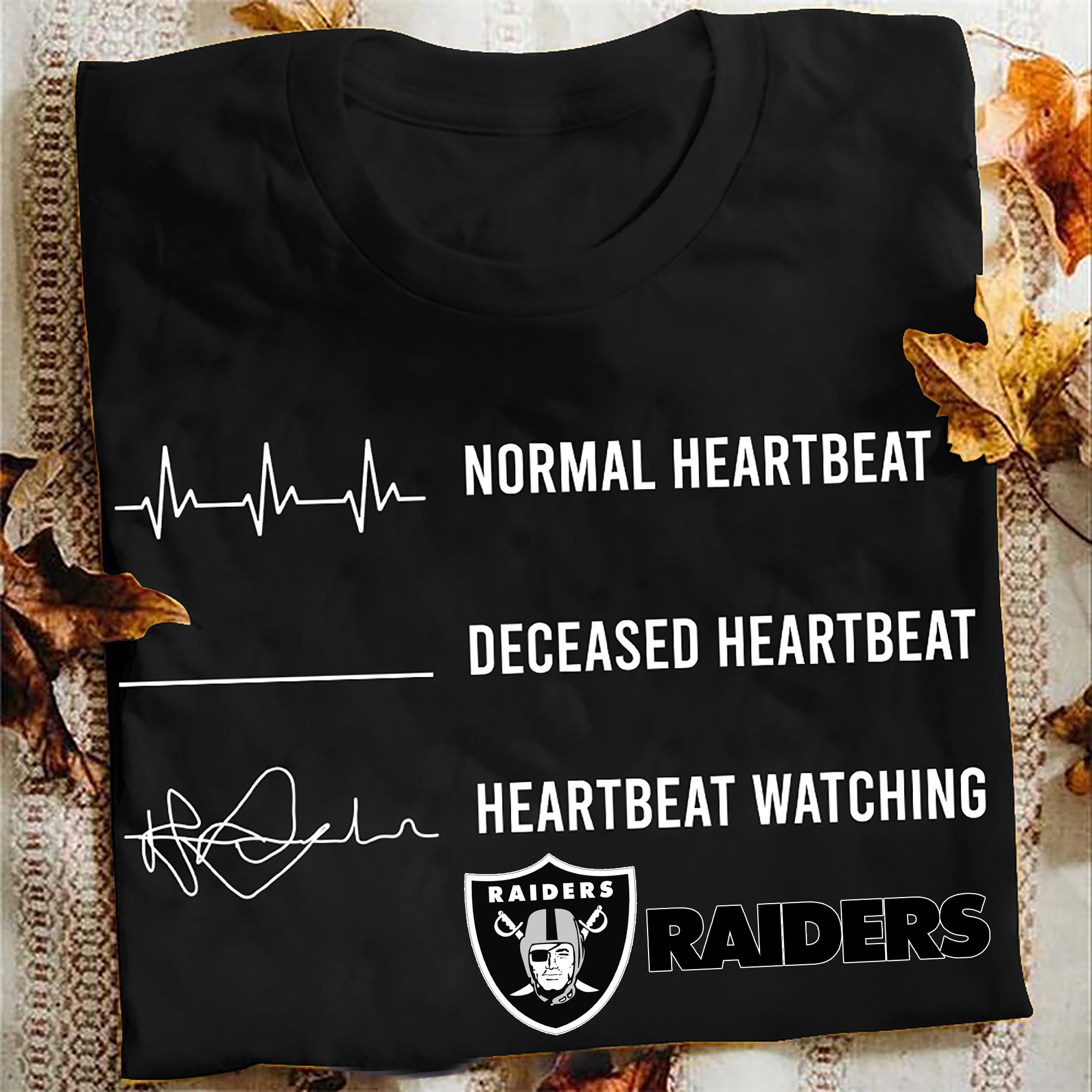 Las Vegas Raiders Normal Heartbeat Deceased Heartbeat Heartbeat Watching PT62869