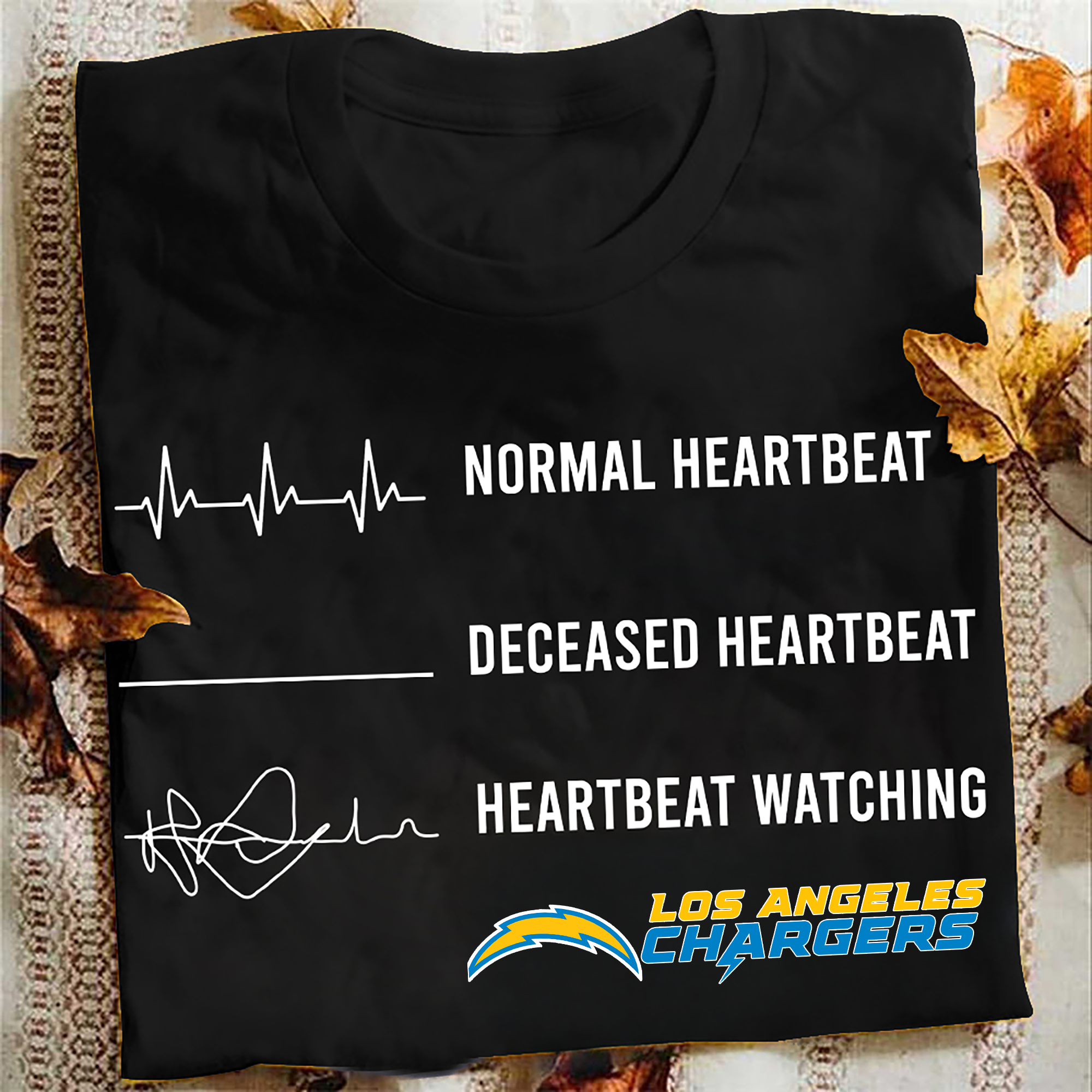 Los Angeles Chargers Normal Heartbeat Deceased Heartbeat Heartbeat Watching PT62870