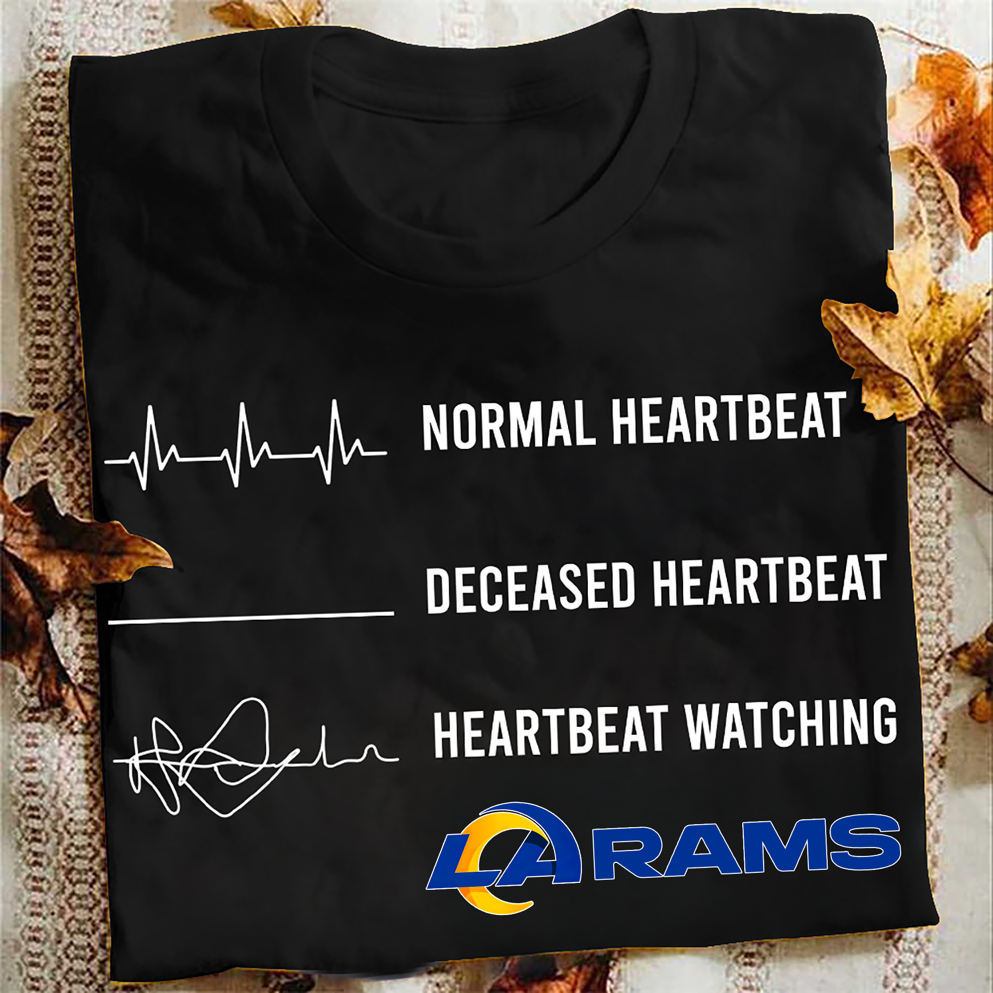 Los Angeles Rams Normal Heartbeat Deceased Heartbeat Heartbeat Watching PT62871