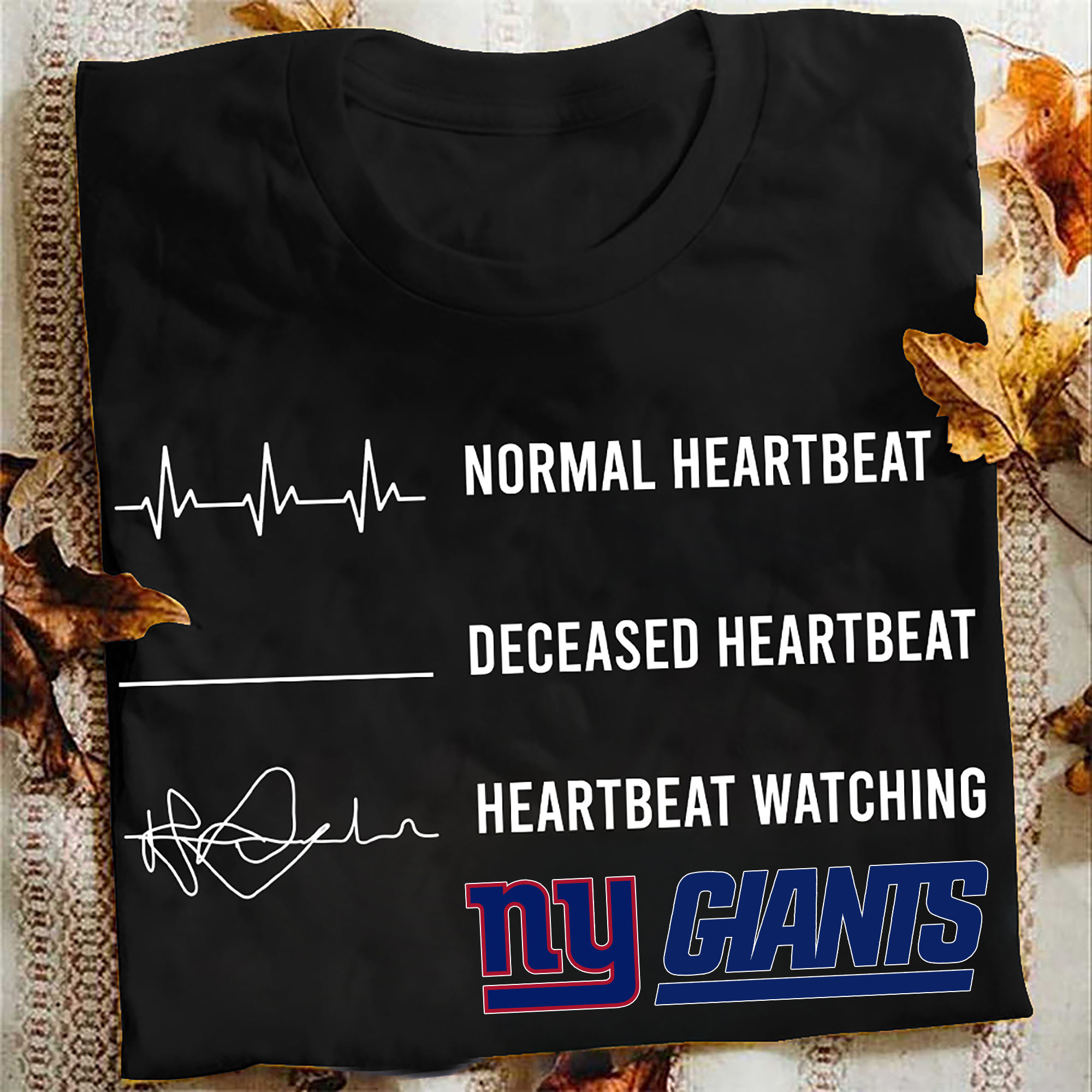 New York Giants Normal Heartbeat Deceased Heartbeat Heartbeat Watching PT62876