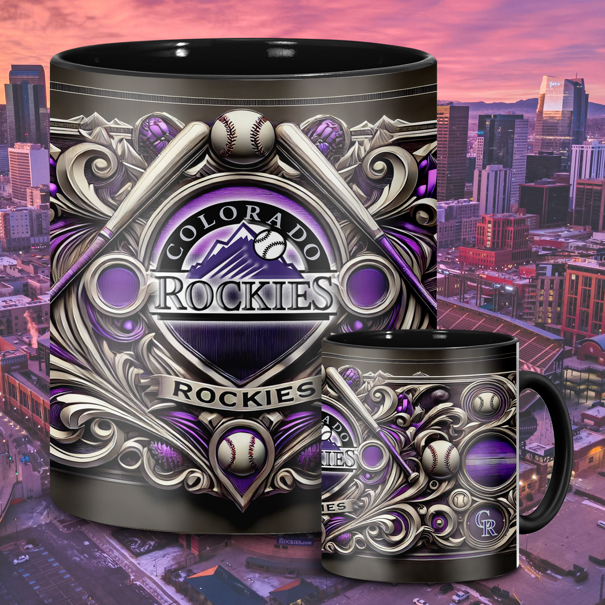 Colorado Rockies MLB Accent Mug, Inflated Whoville Mug PT62897