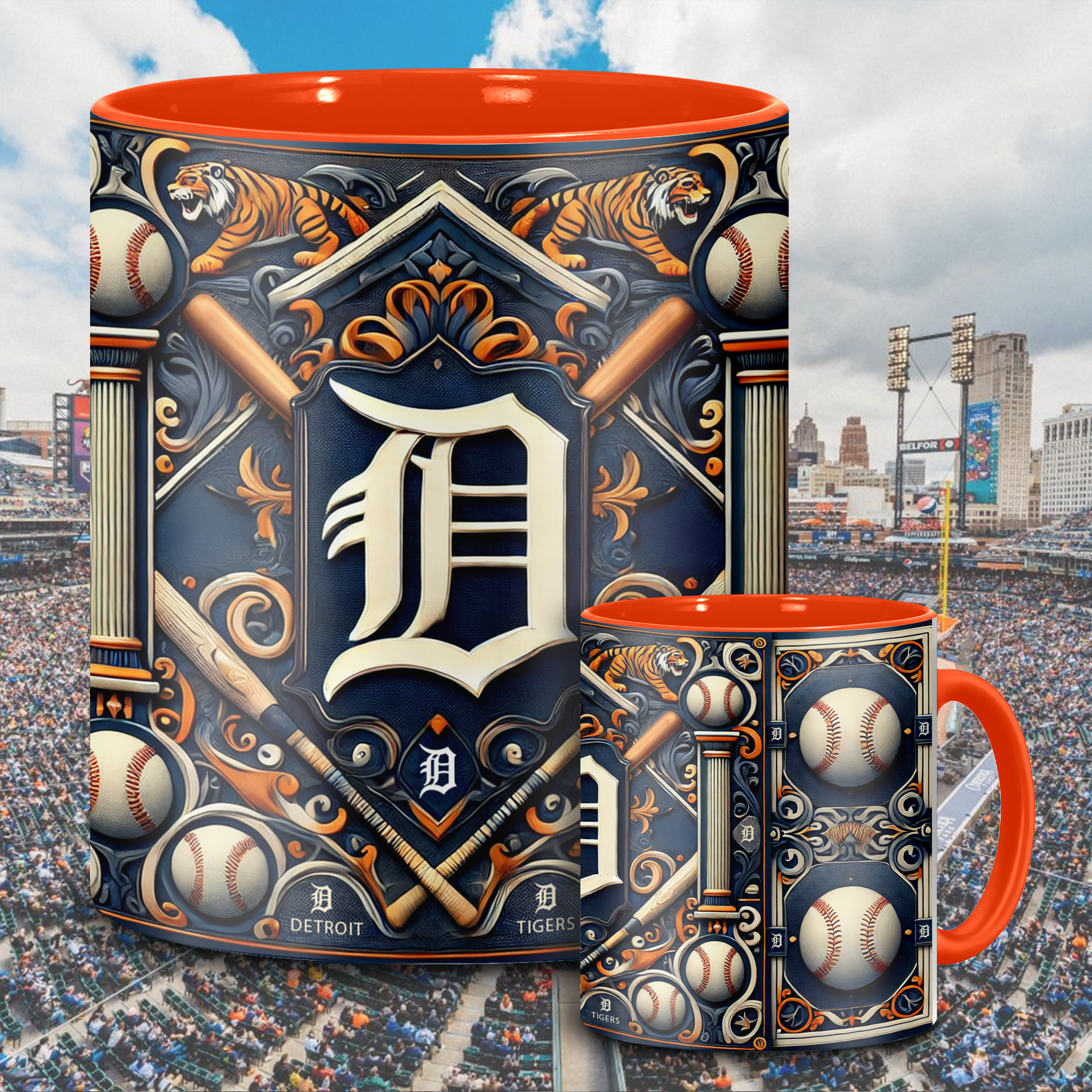 Detroit Tigers MLB Accent Mug, Inflated Whoville Mug PT62899