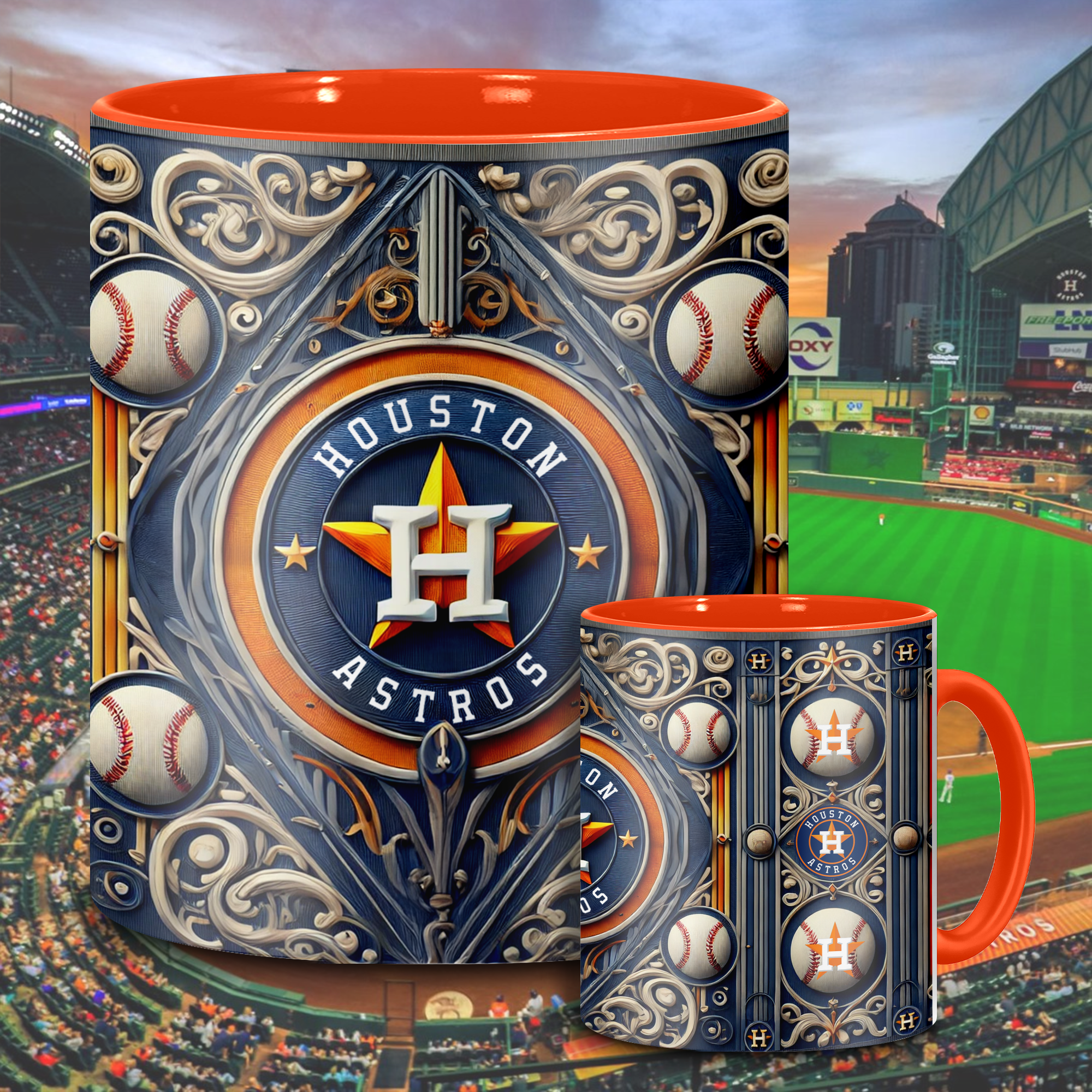 Houston Astros MLB Accent Mug, Inflated Whoville Mug PT62900