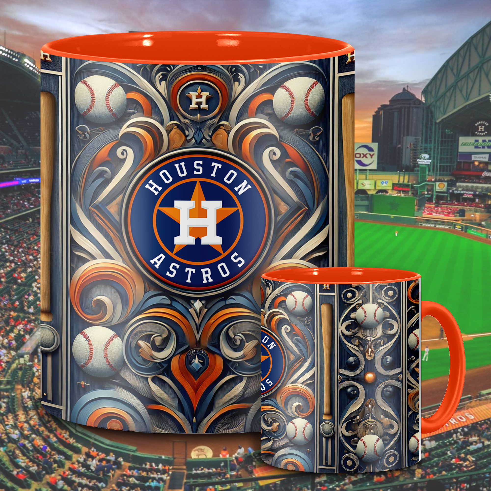 Houston Astros MLB Accent Mug, Inflated Whoville Mug PT62901