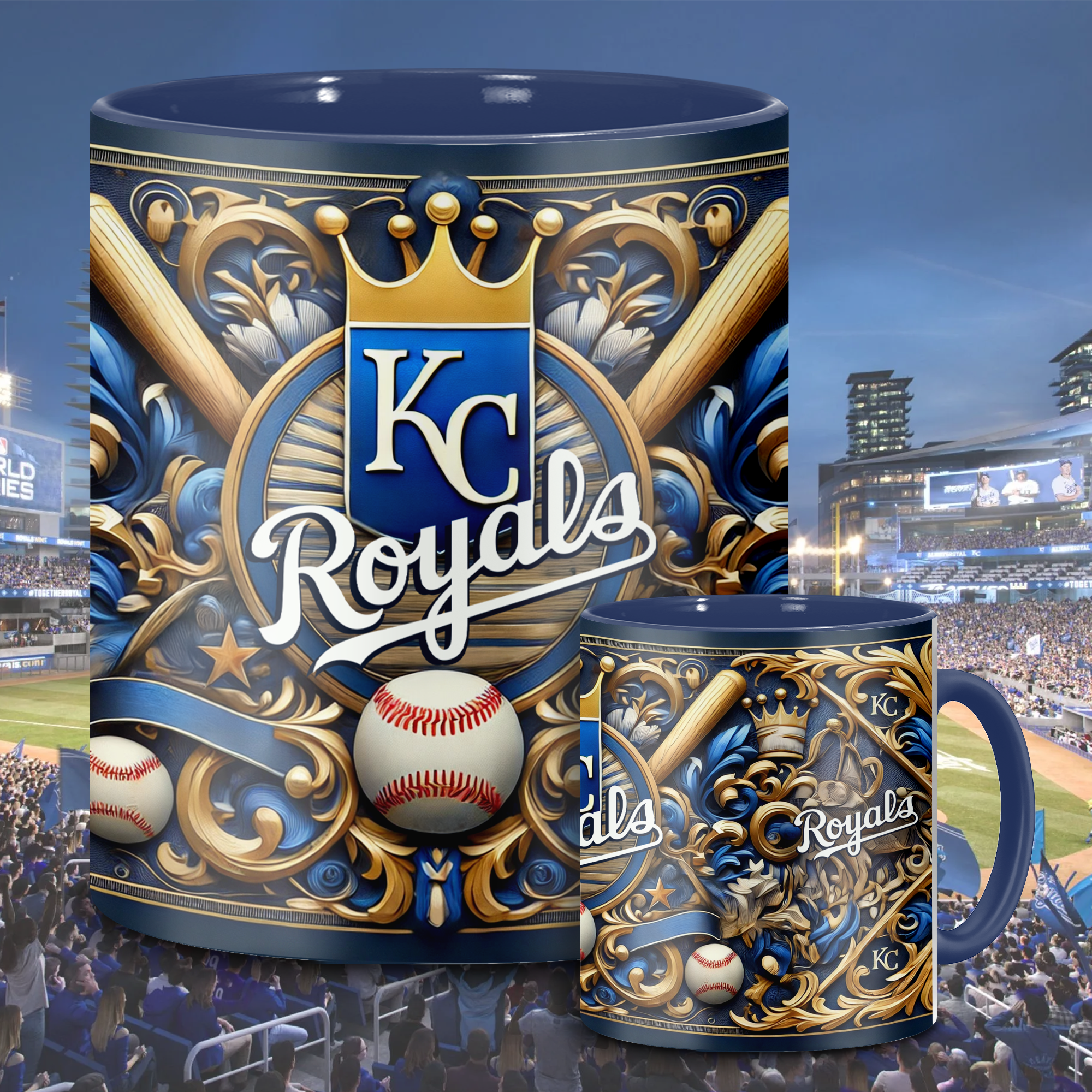 Kansas City Royals MLB Accent Mug, Inflated Whoville Mug PT62902