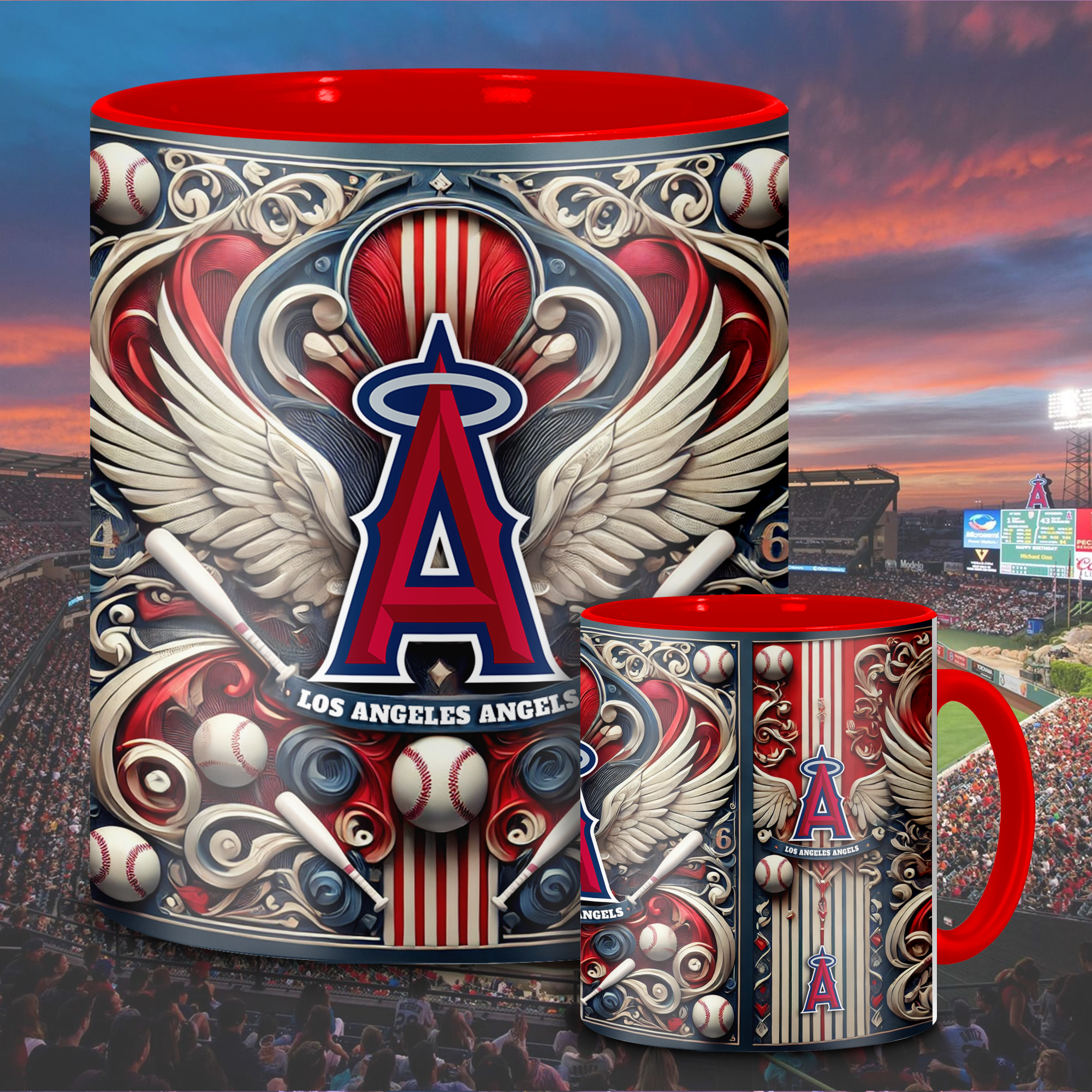 Los Angeles Angels MLB Accent Mug, Inflated Whoville Mug PT62903