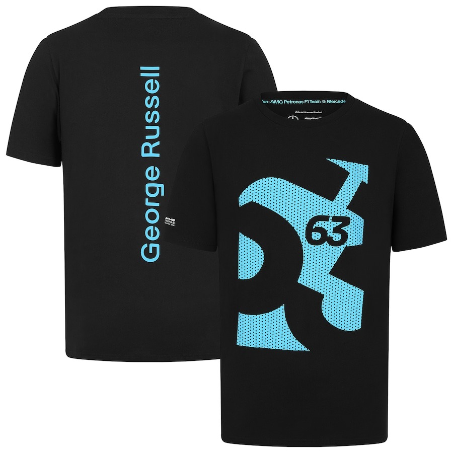 Mercedes AMG Petronas F1 George Russell 63 T-Shirt - Blue PT62924