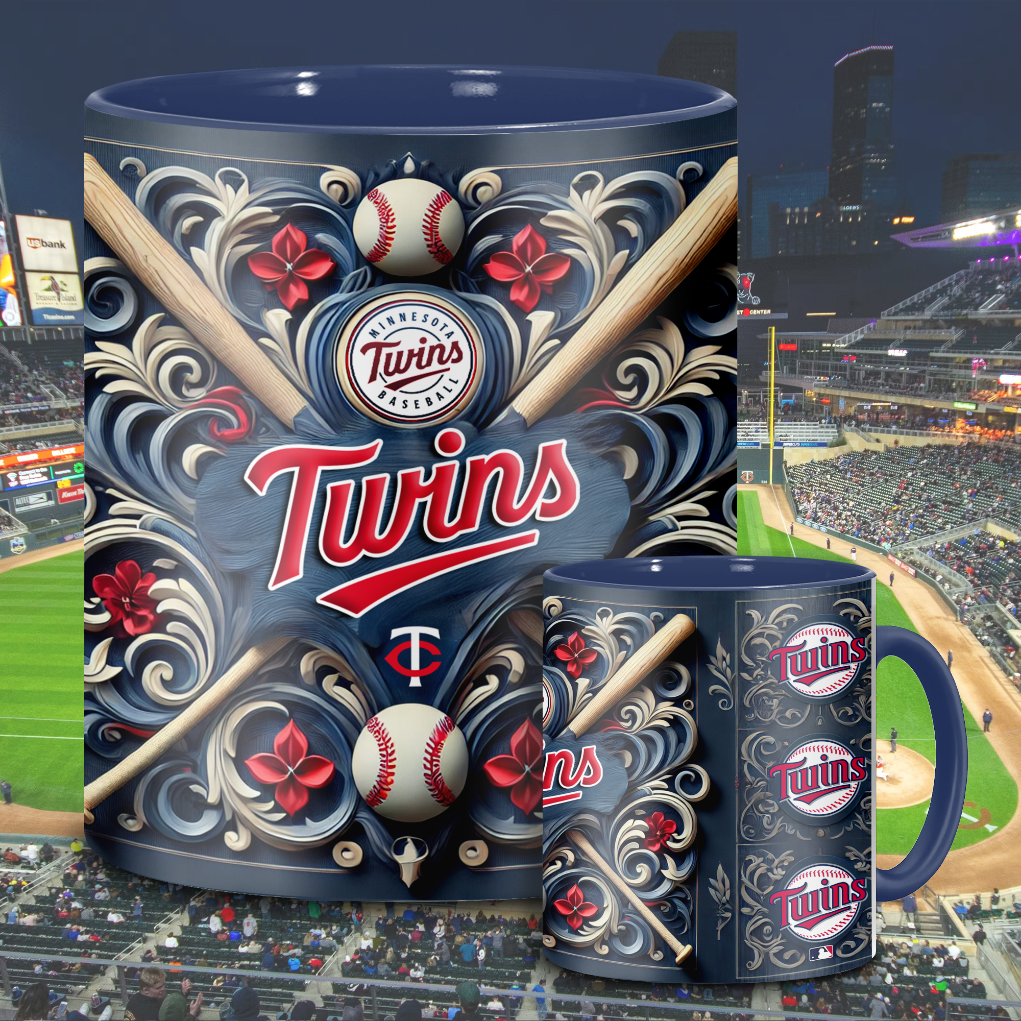 Minnesota Twins MLB Accent Mug, Inflated Whoville Mug PT62907