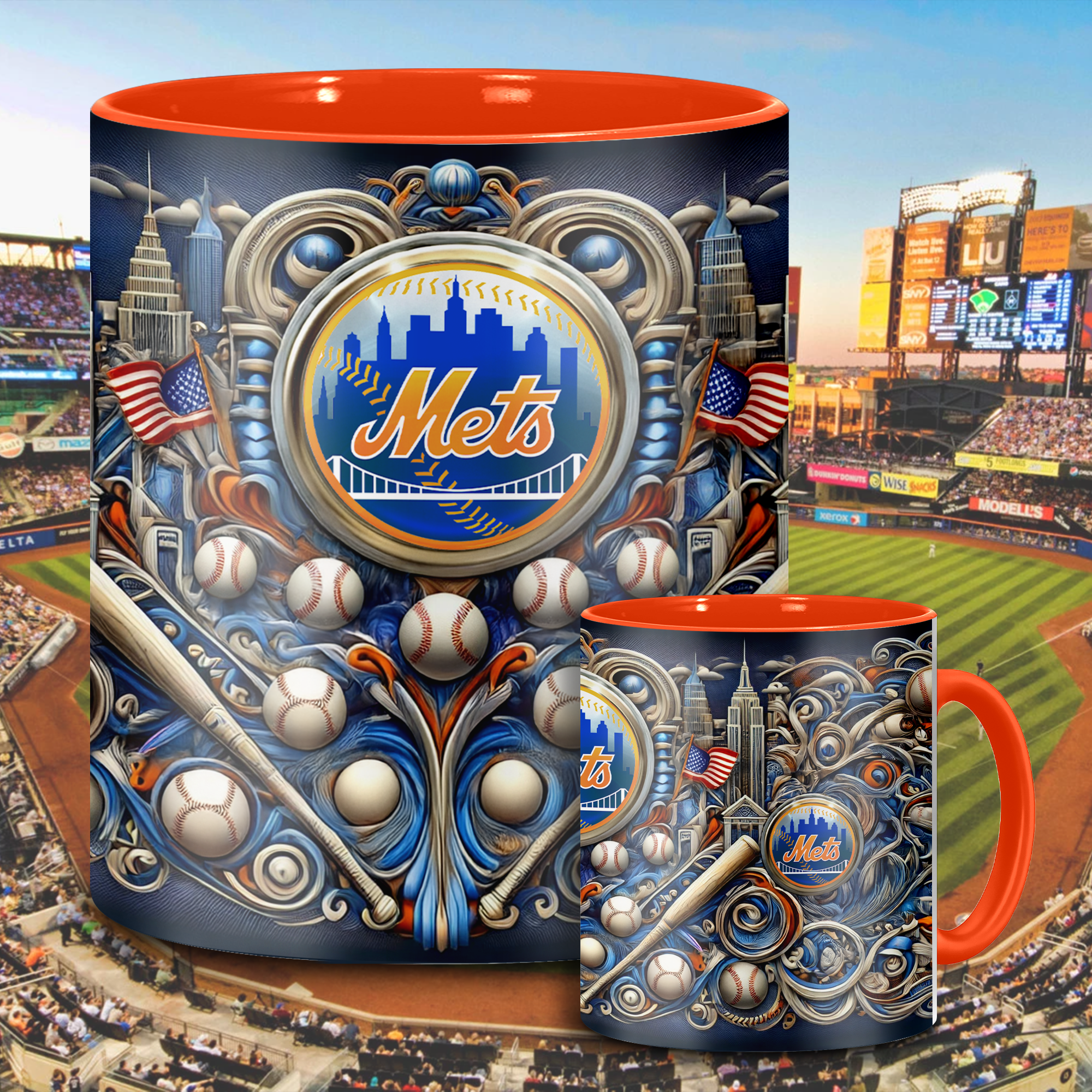 New York Mets MLB Accent Mug, Inflated Whoville Mug PT62909