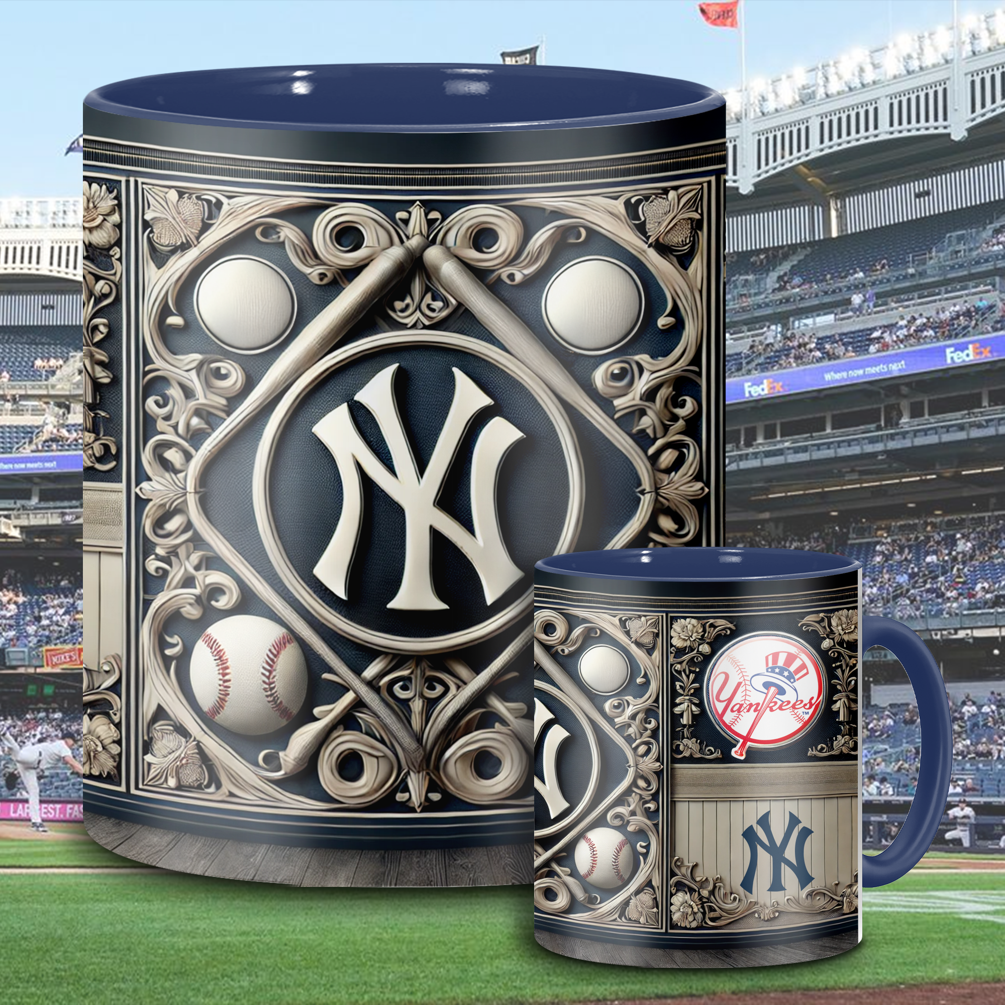 New York Yankees MLB Accent Mug, Inflated Whoville Mug PT62910