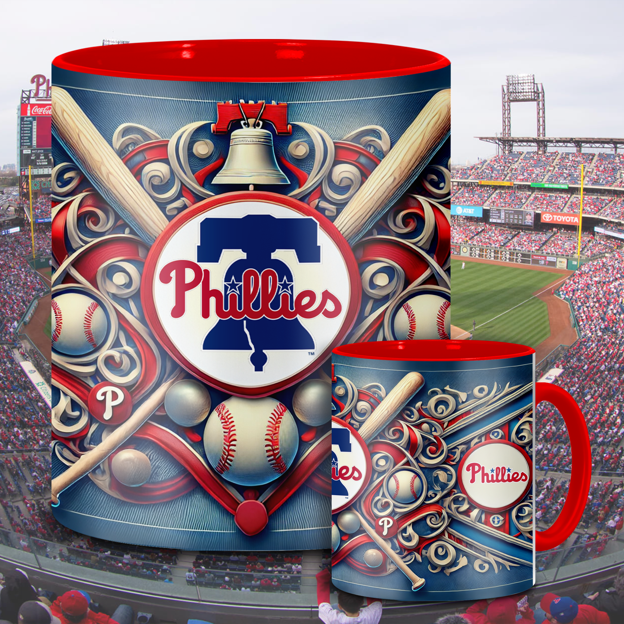 Philadelphia Phillies MLB Accent Mug, Inflated Whoville Mug PT62912