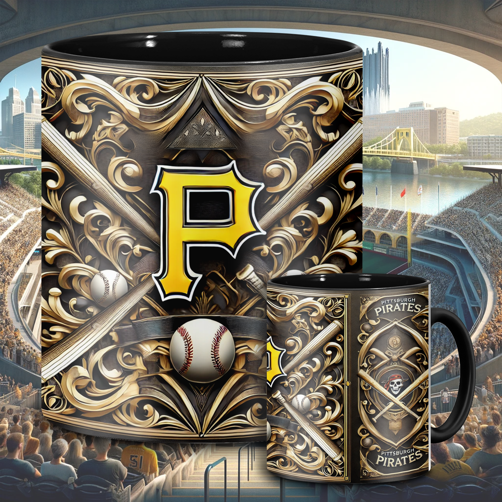 Pittsburgh Pirates MLB Accent Mug, Inflated Whoville Mug PT62913