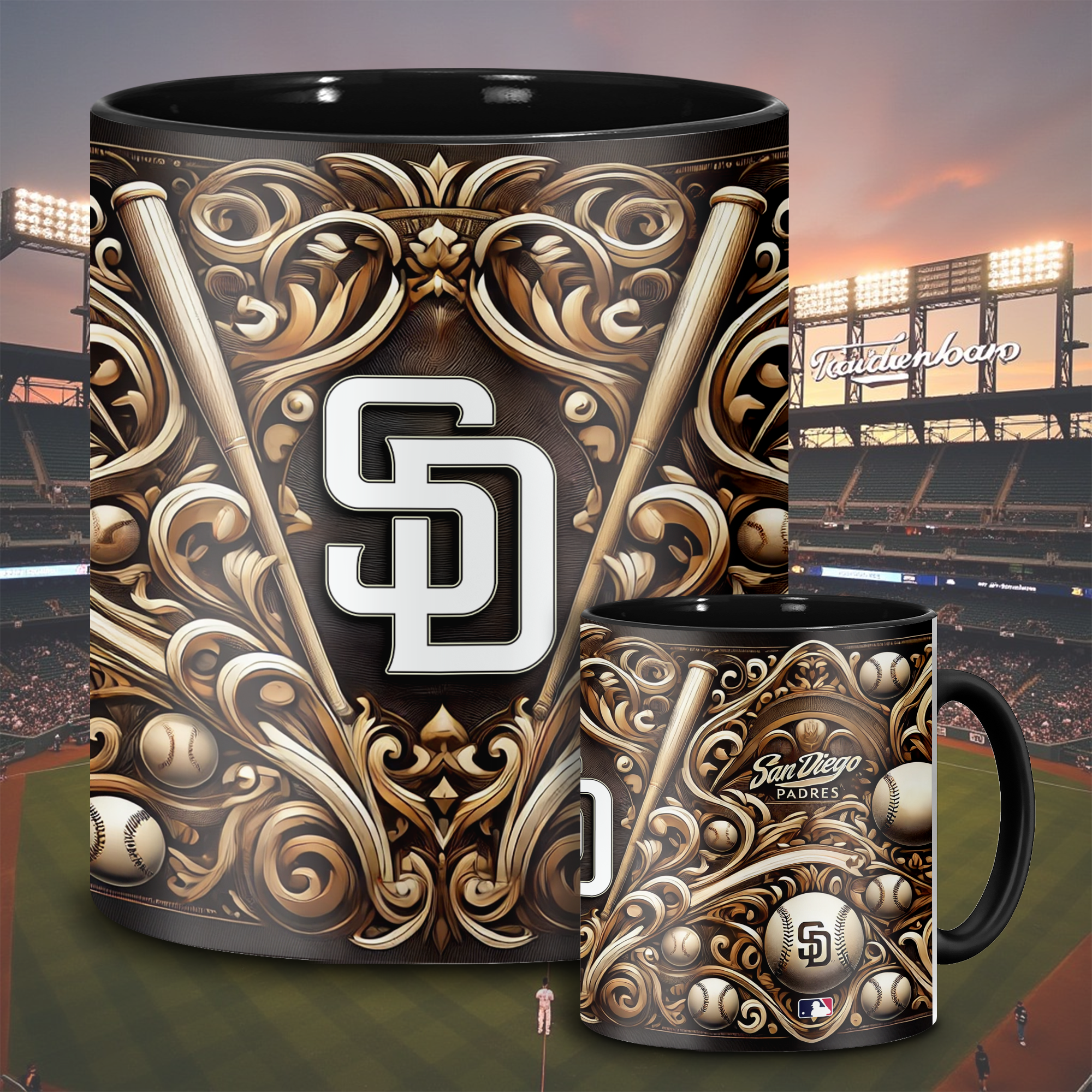 San Diego Padres MLB Accent Mug, Inflated Whoville Mug PT62914