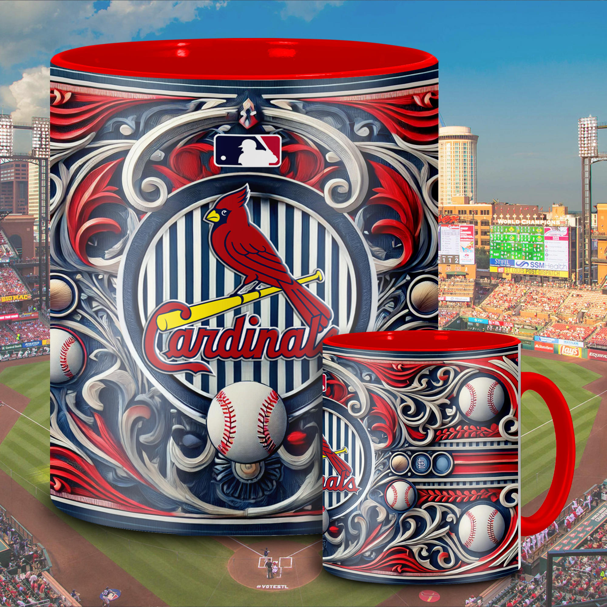 St. Louis Cardinals MLB Accent Mug, Inflated Whoville Mug PT62915