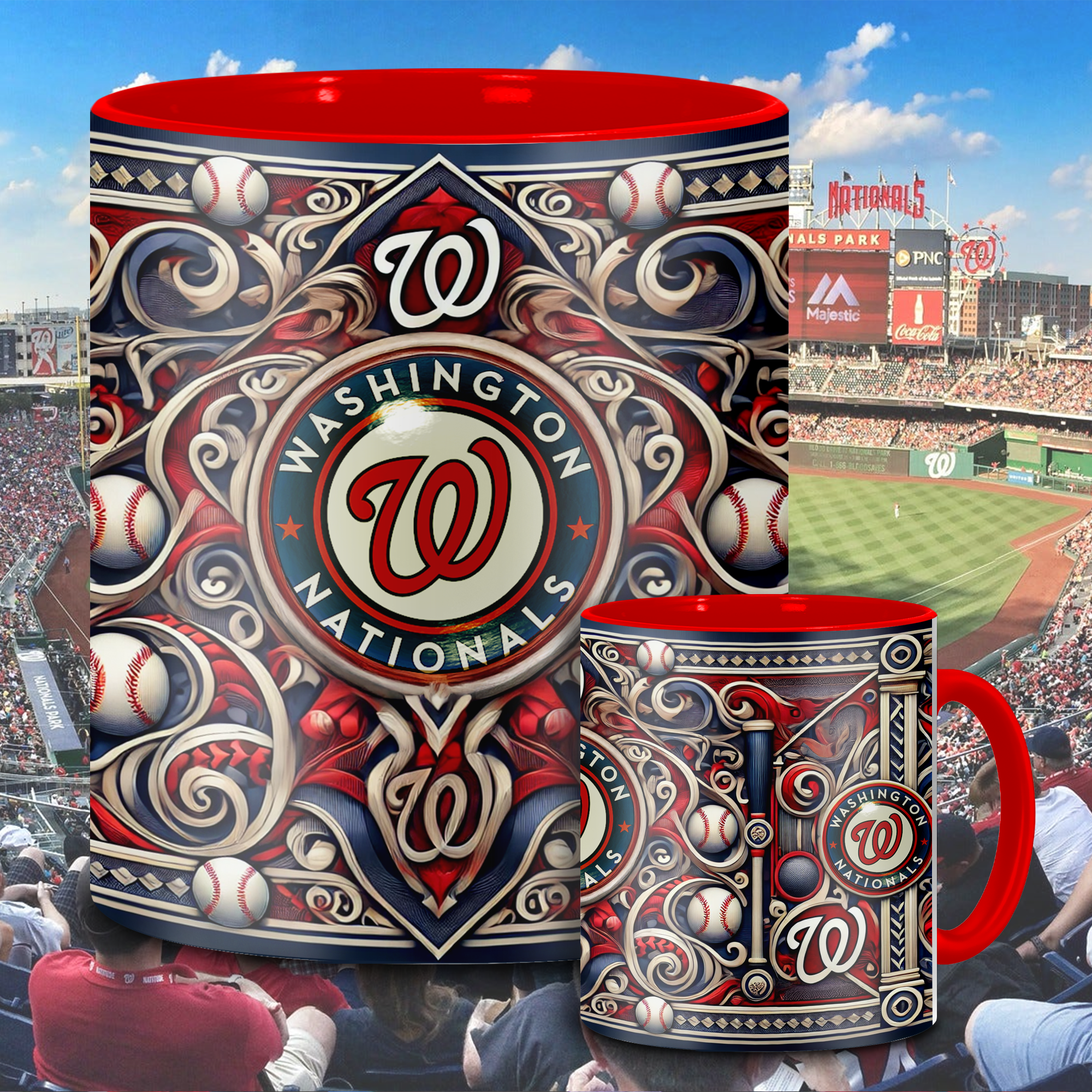 Washington Nationals MLB Accent Mug, Inflated Whoville Mug PT62920