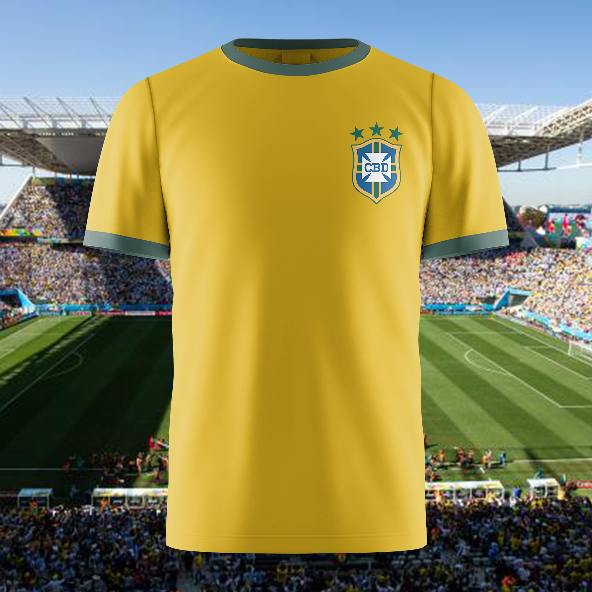 Brazil 1974 Home Kit Retro Shirt PT62990