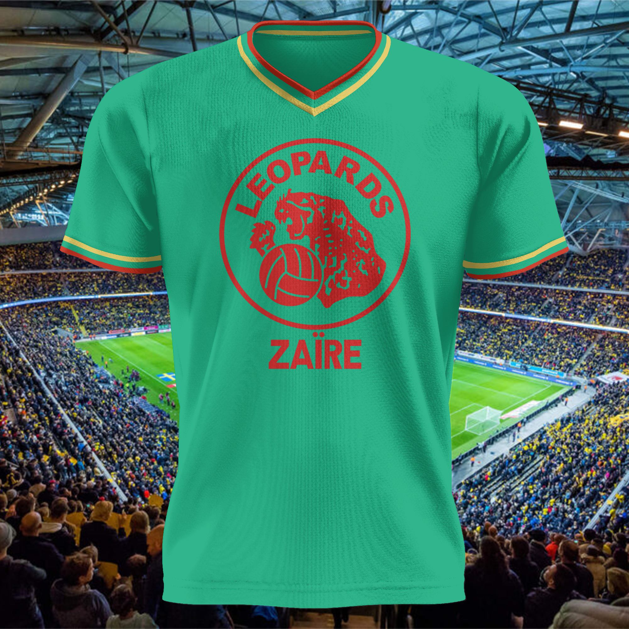 Zaire 1974 Home Kit Retro Shirt PT63003