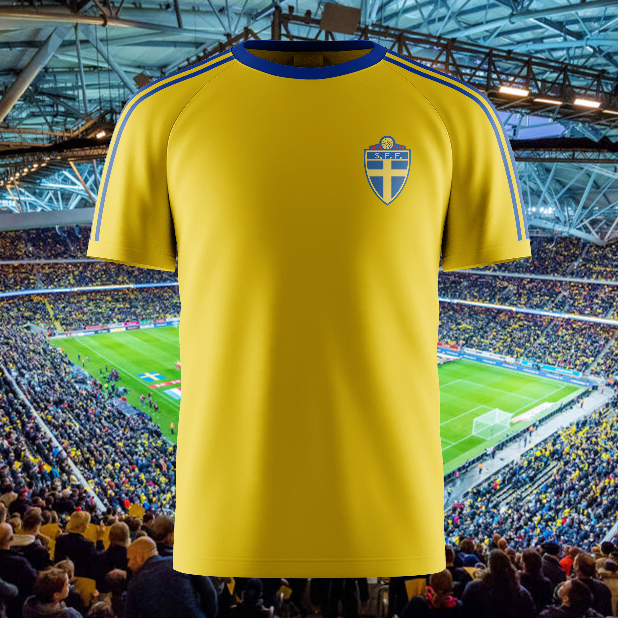 Sweden 1978 Home Kit Retro Shirt PT63088