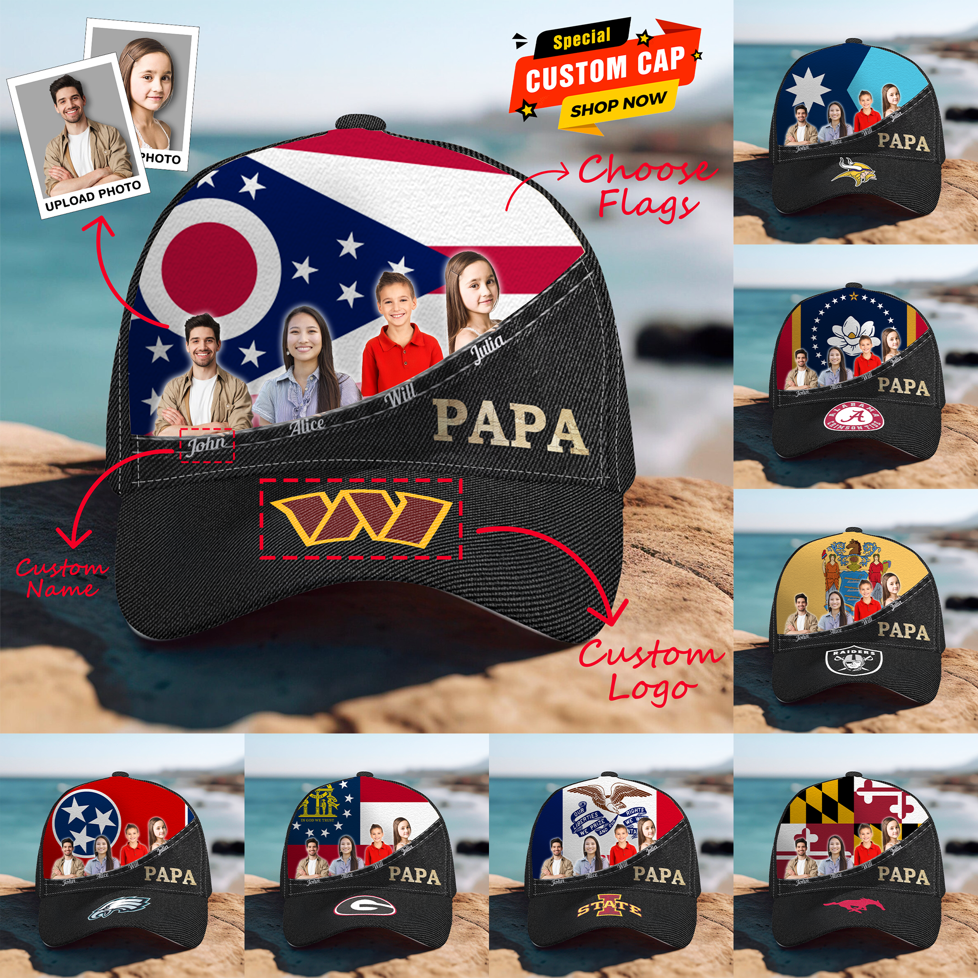 Fathers Day Gift For Papa - Personalized Classic Cap PT63240