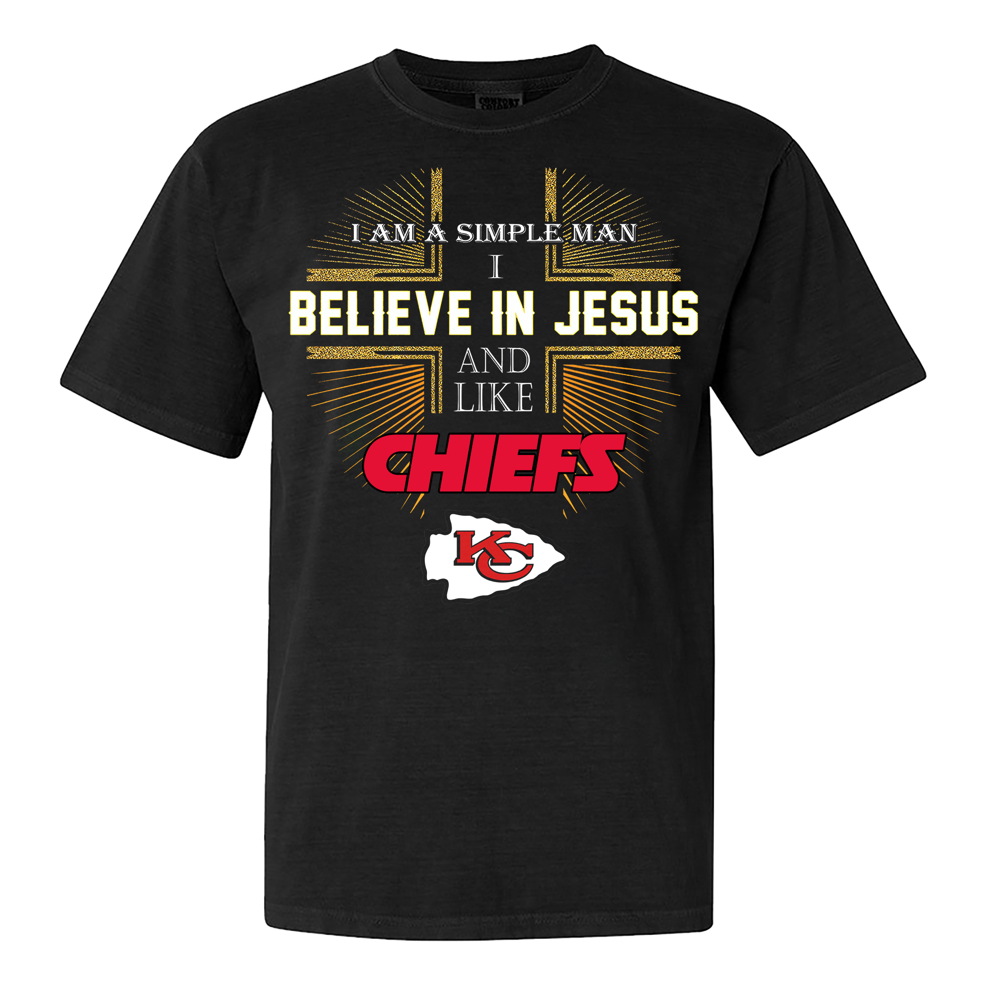 Kansas City Chiefs wordmark Believe in Jesus T-shirts PT64751