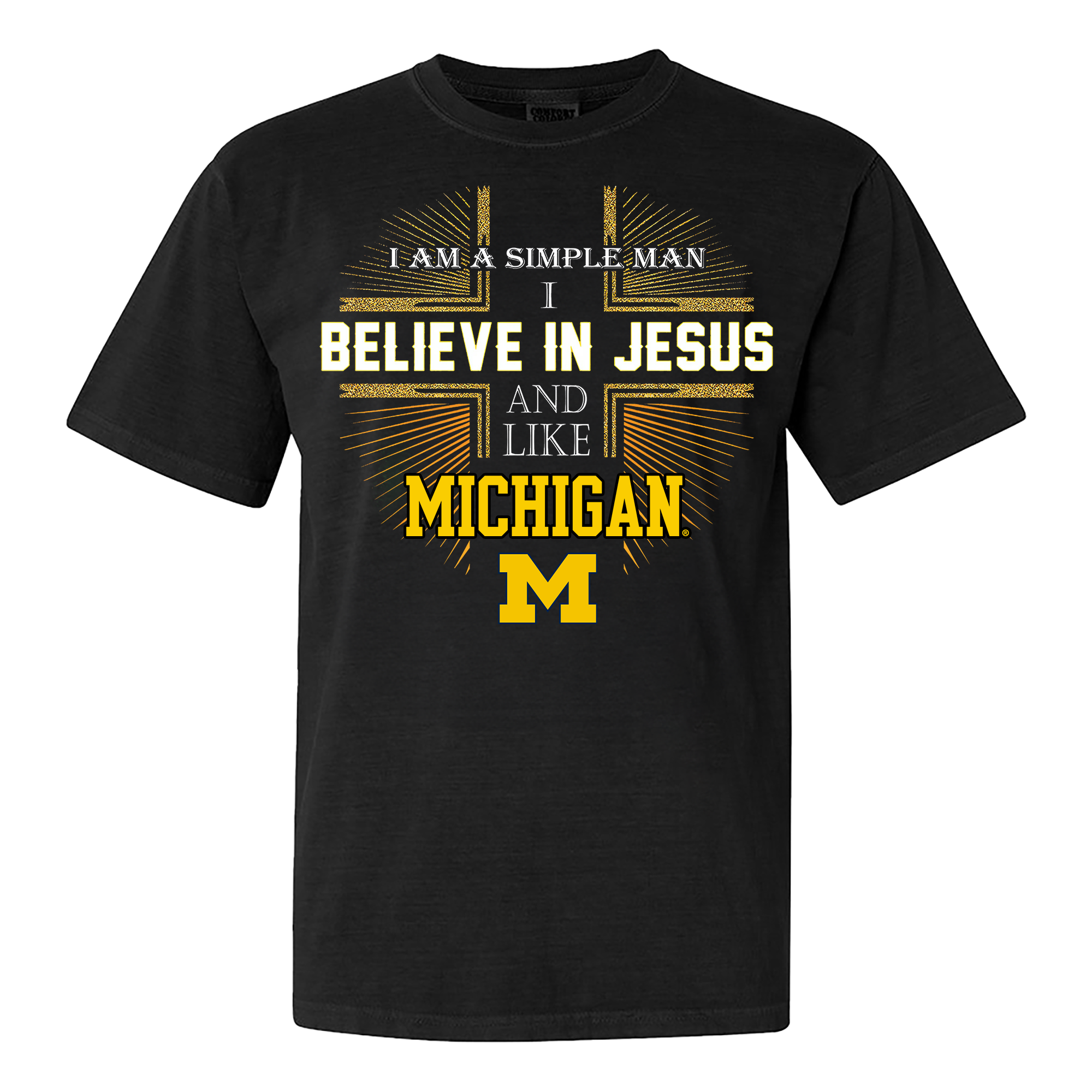Michigan Wolverines wordmark Believe in Jesus T-shirts PT64753
