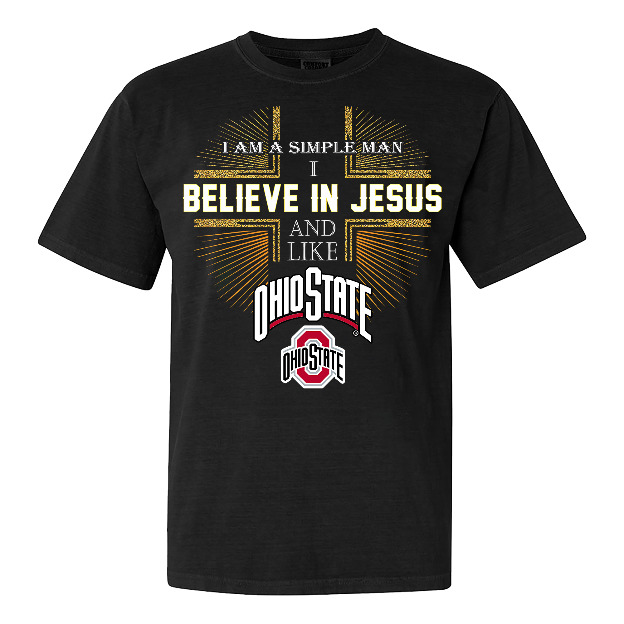 Ohio State Buckeyes wordmark Believe in Jesus T-shirts PT64755