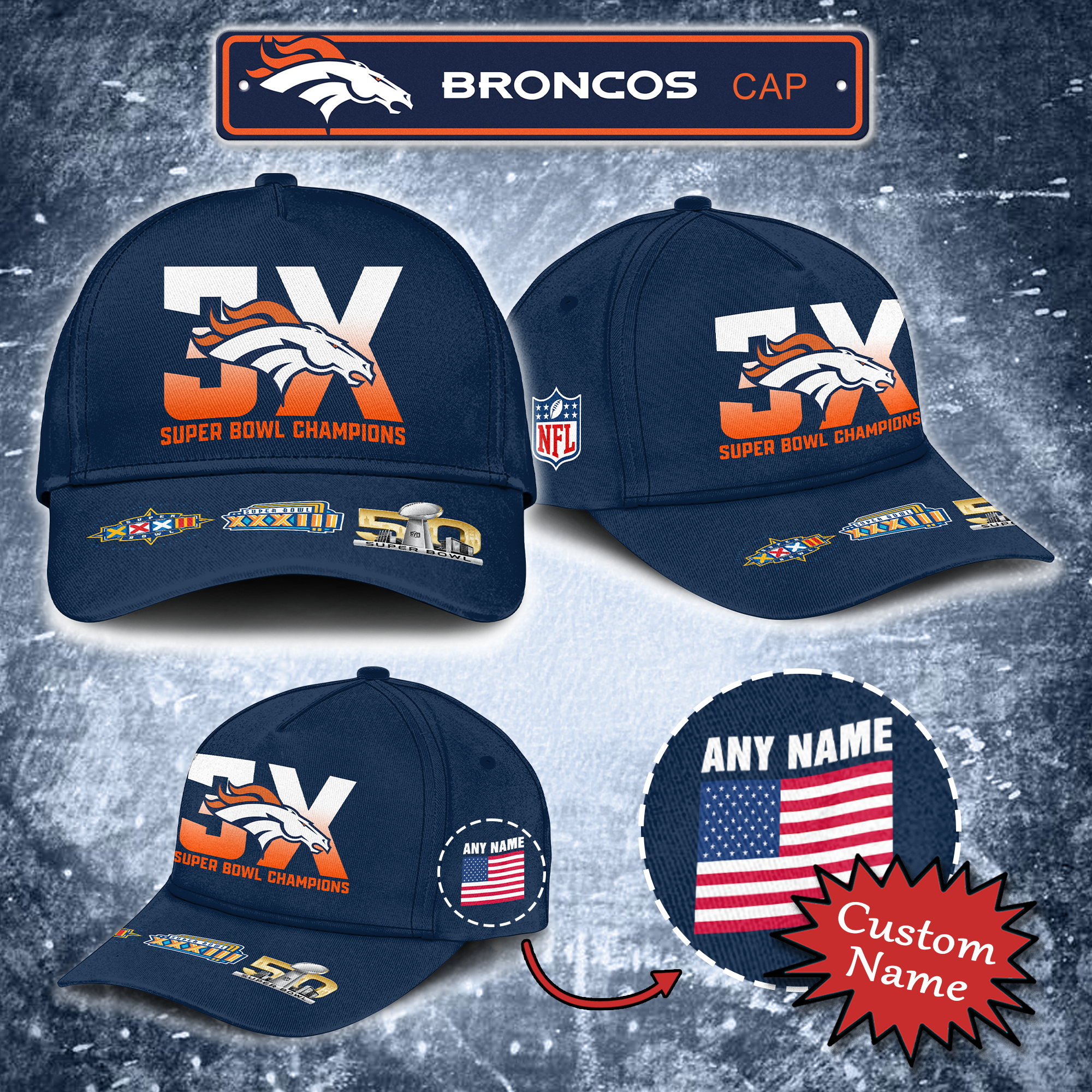 Denver Broncos Super Bowl Cap PT64883