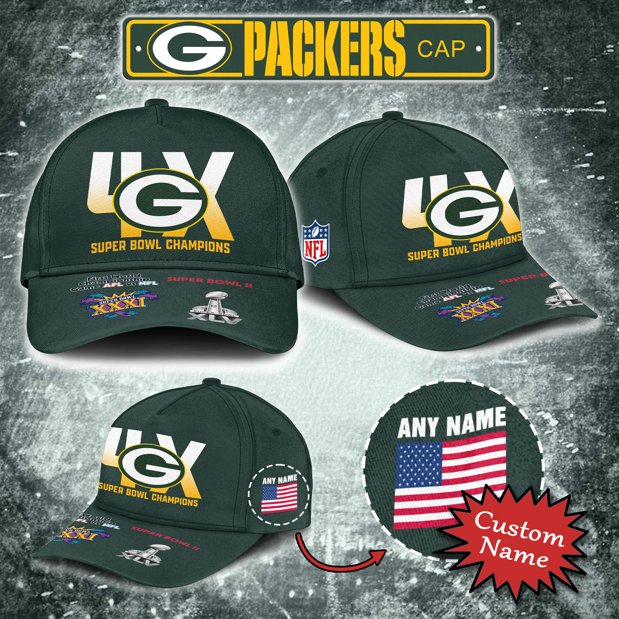 Green Bay Packers Super Bowl Cap PT64884