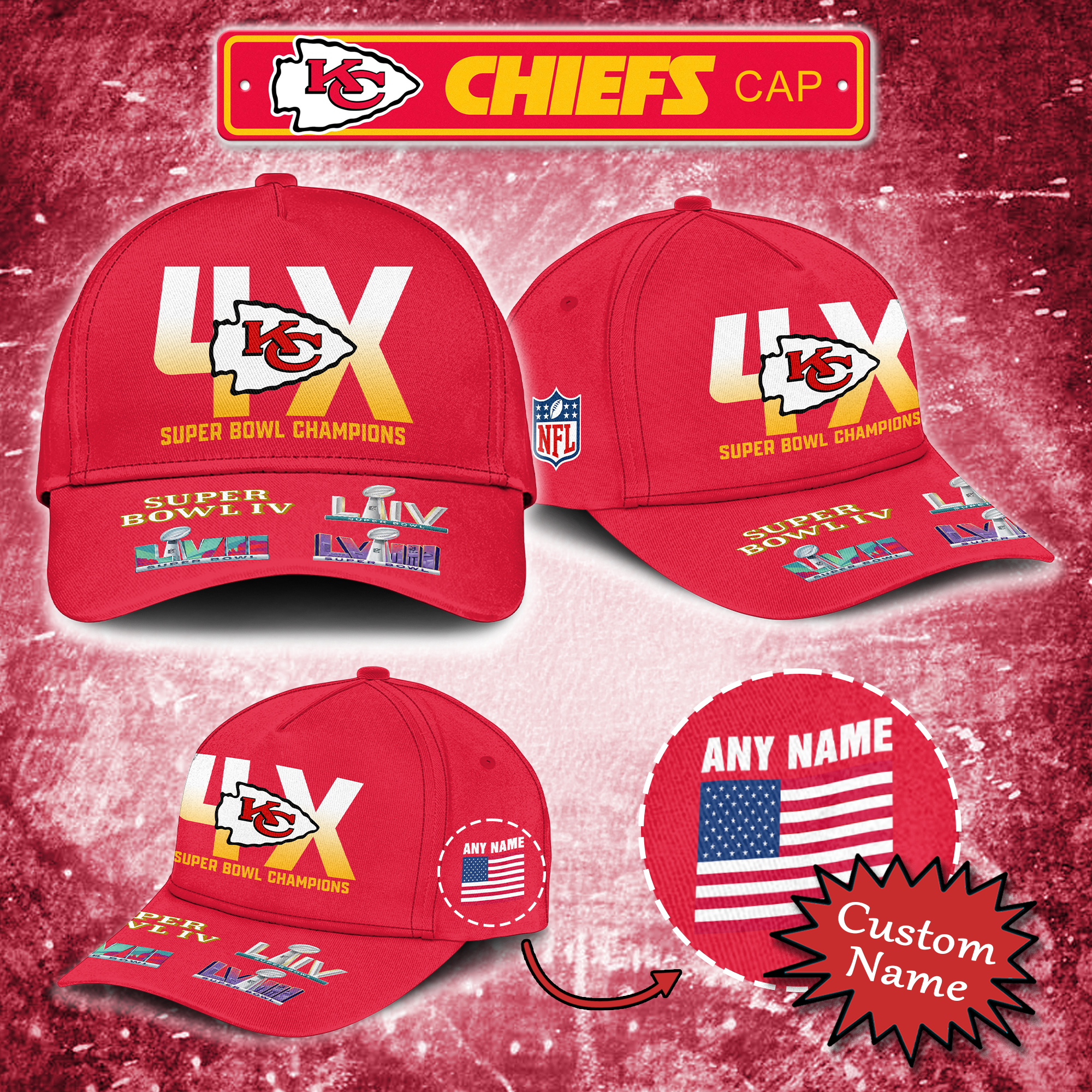 Kansas City Chiefs Super Bowl Cap PT64885