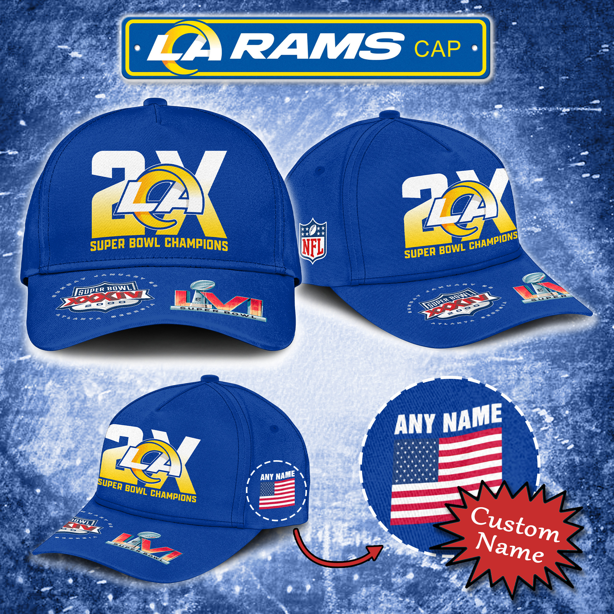 Los Angeles Rams Super Bowl Cap PT64886