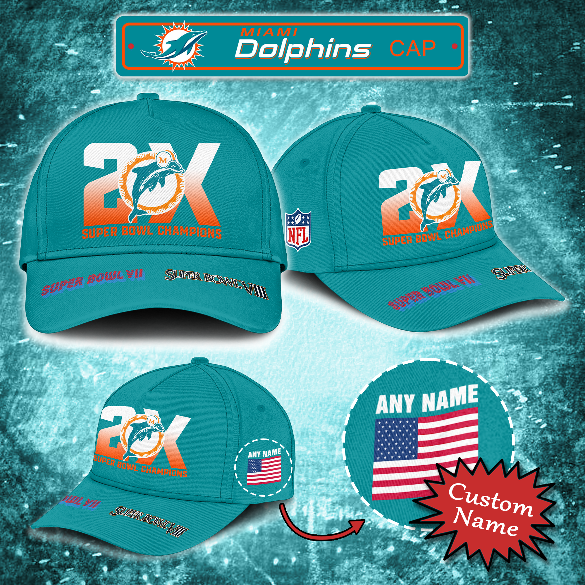 Miami Dolphins Super Bowl Cap PT64887