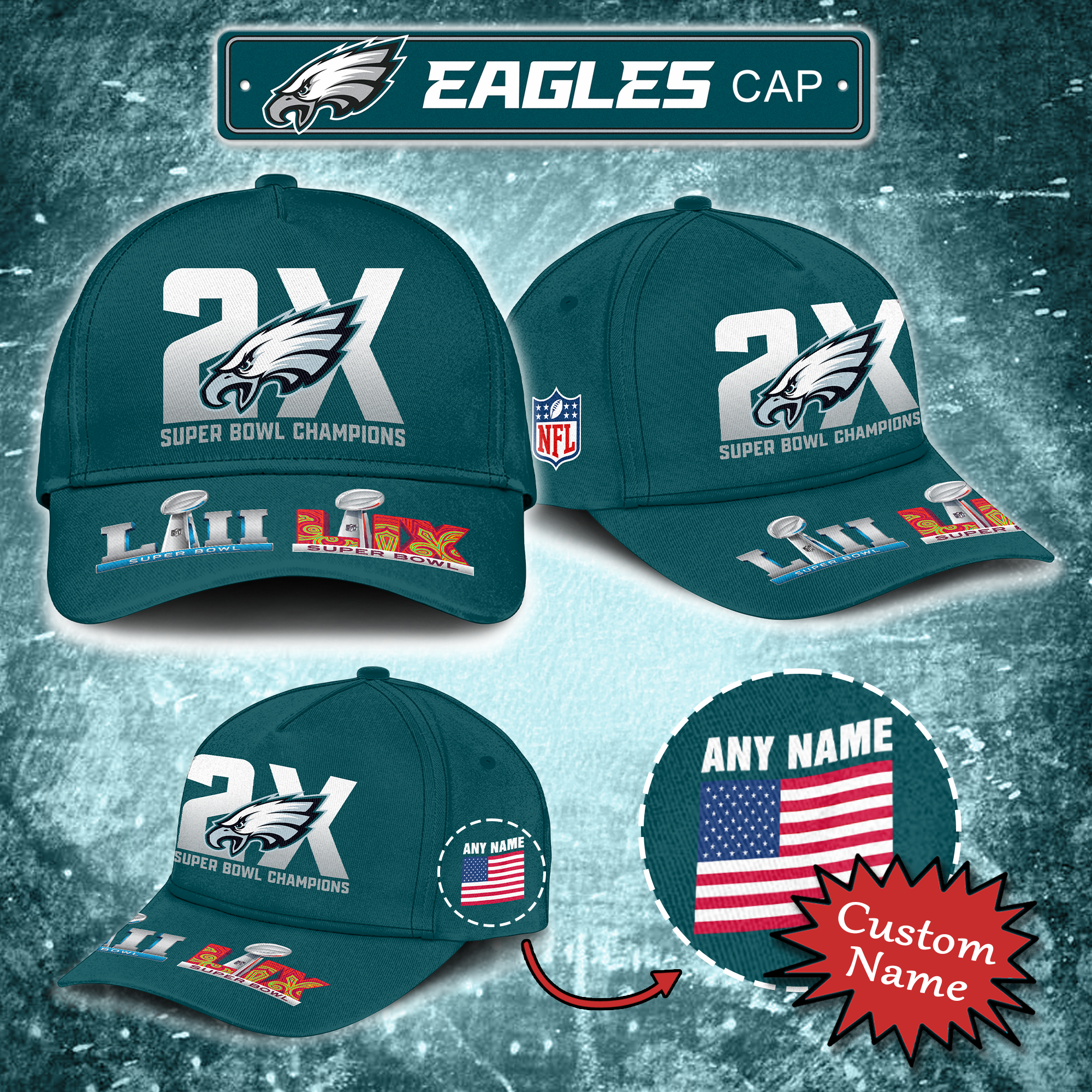 Philadelphia Eagles Super Bowl Cap PT64892