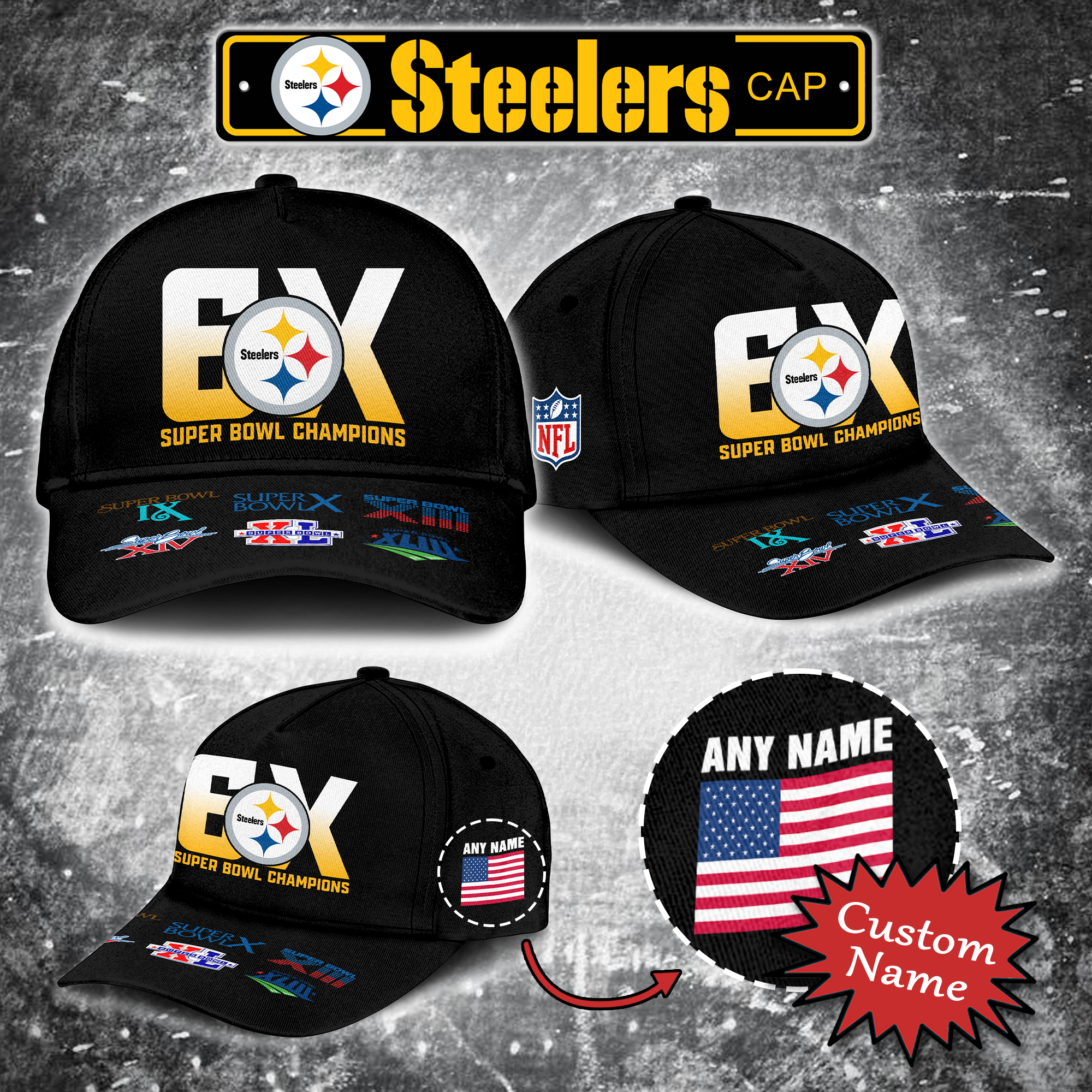Pittsburgh Steelers Super Bowl Cap PT64893