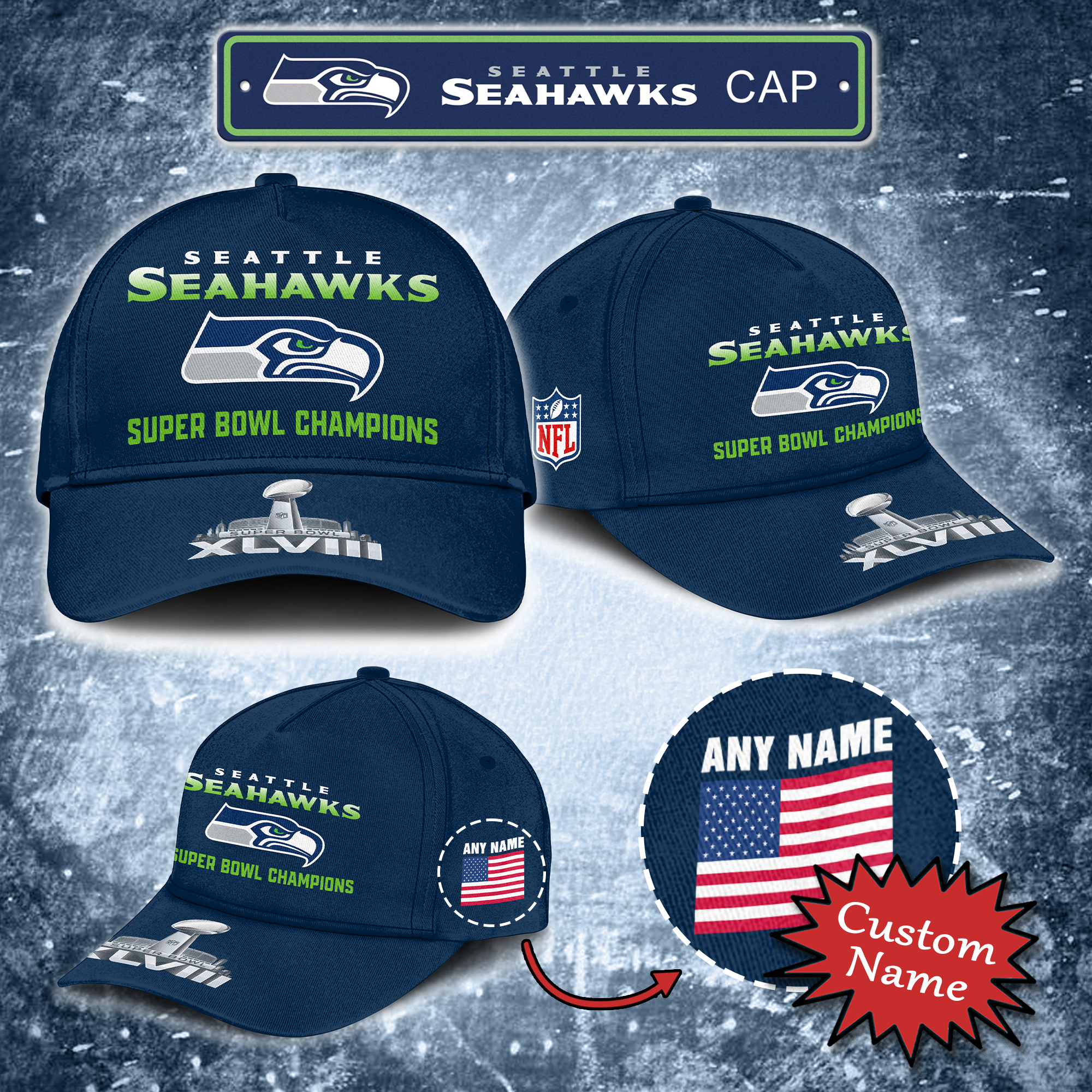 Seattle Seahawks Super Bowl Cap PT64895