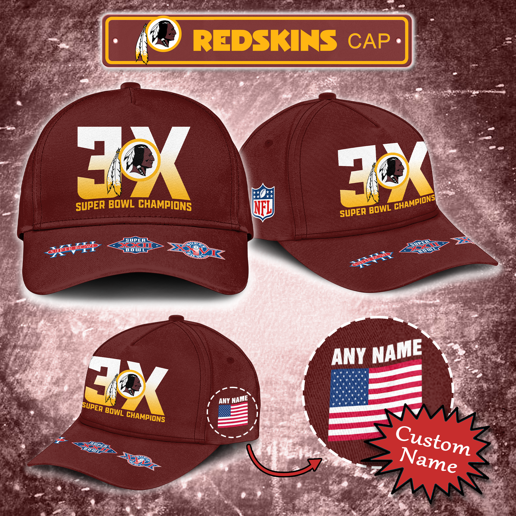 Washington Redskins Super Bowl Cap PT64897