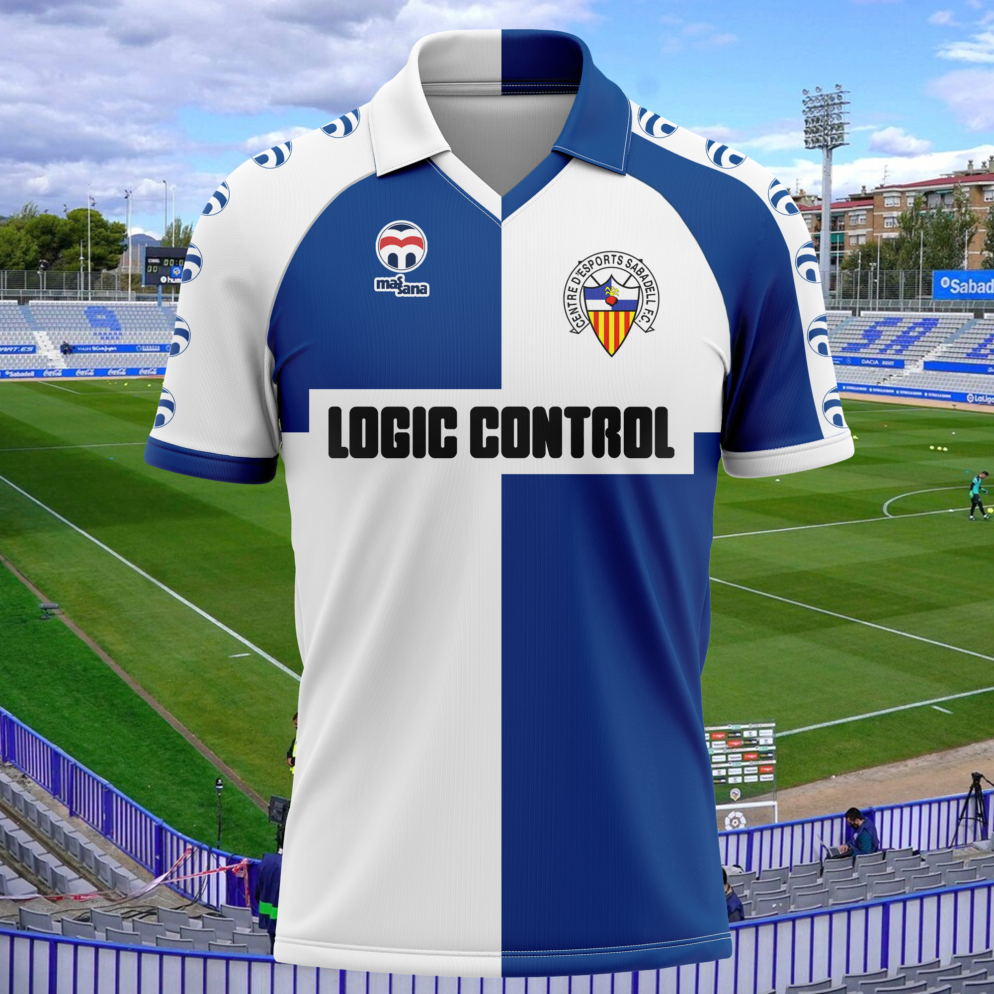 CE Sabadell 1986-87 Home Kit Retro Shirt PT64902
