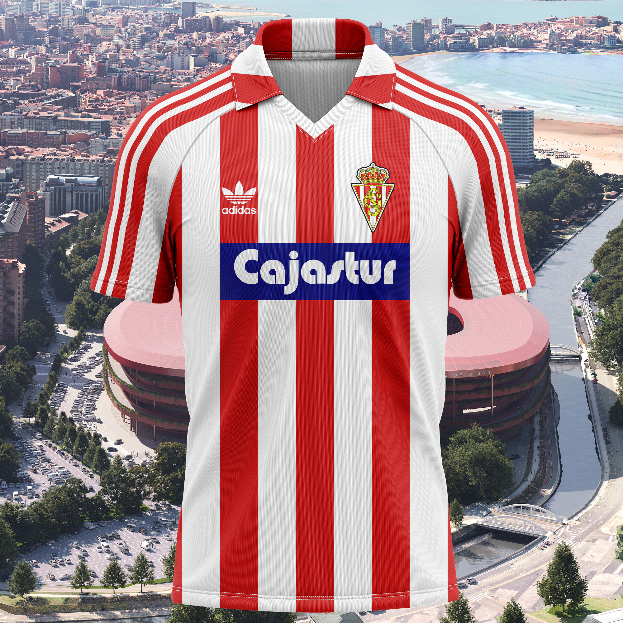 Sporting GijÃ³n 1986-87 Home Kit Retro Shirt PT64915