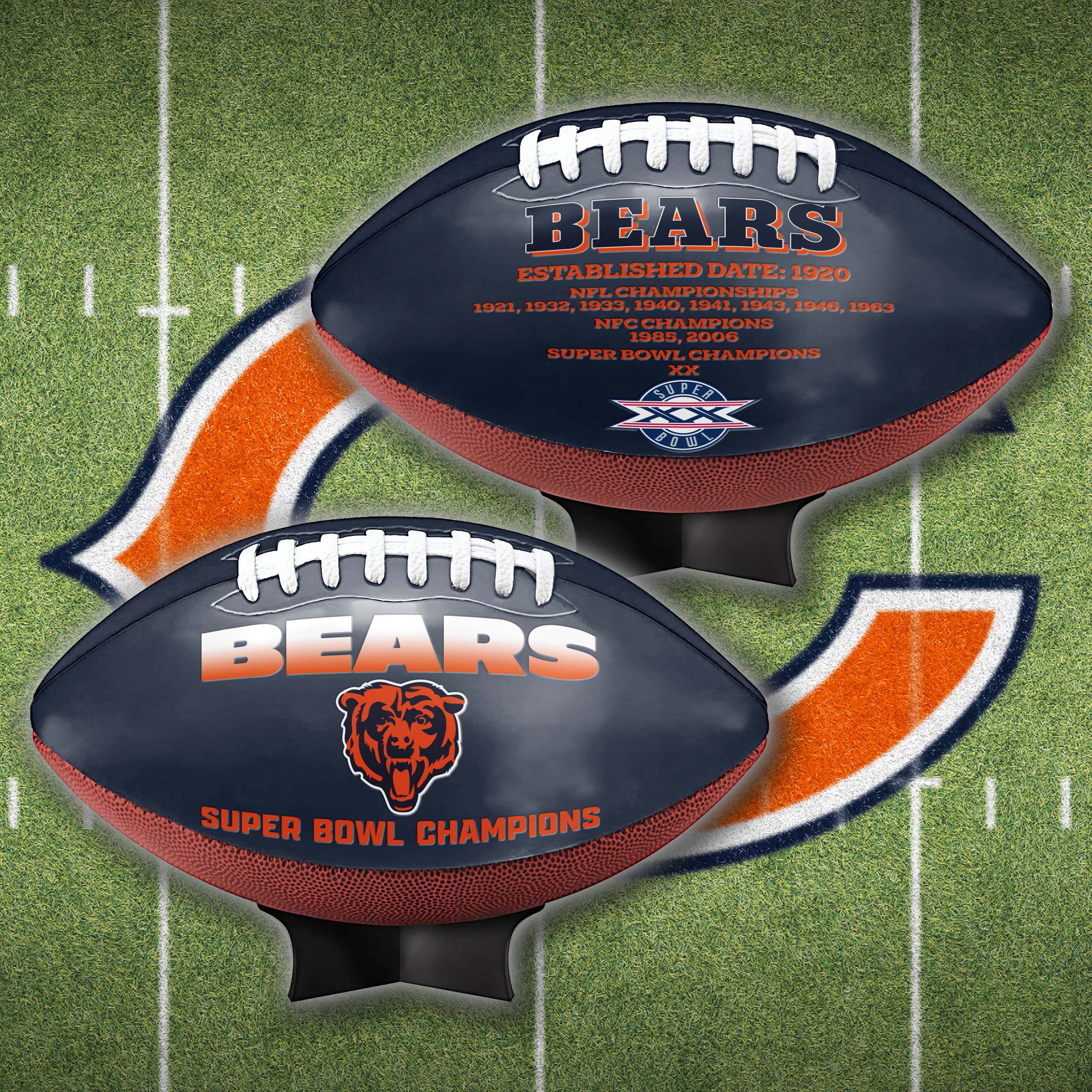 Chicago Bears Super Bowl Football Limited Edition Exclusive PT64921