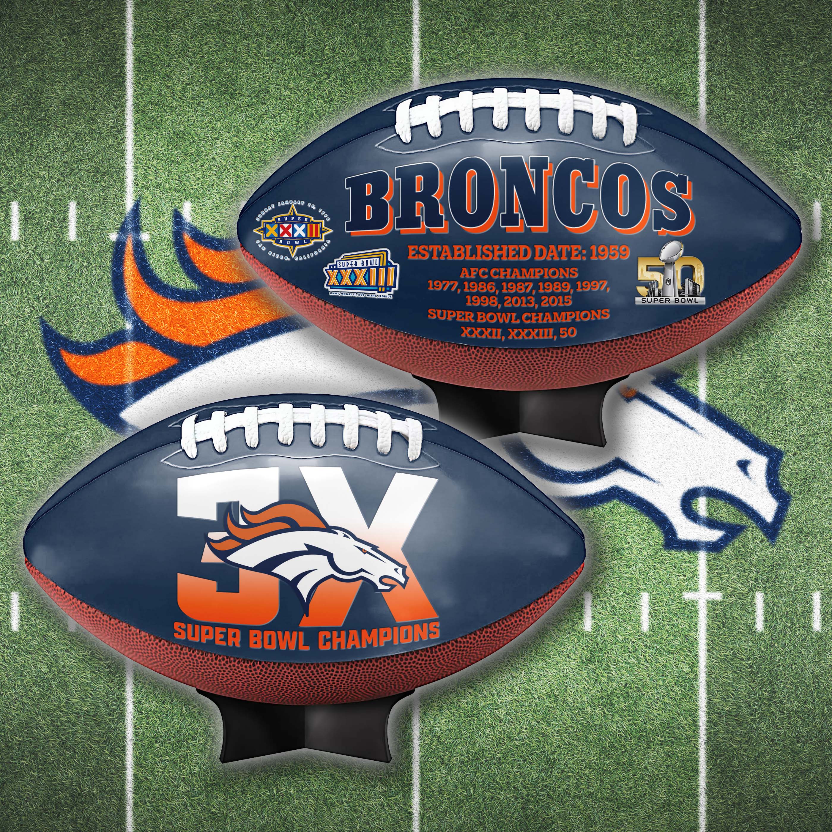 Denver Broncos Super Bowl Football Limited Edition Exclusive PT64923