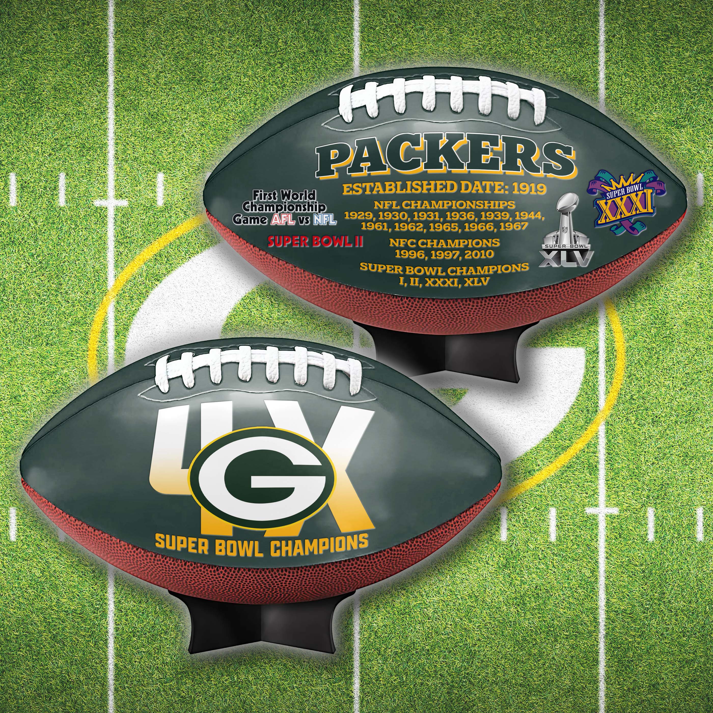 Green Bay Packers Super Bowl Football Limited Edition Exclusive PT64924