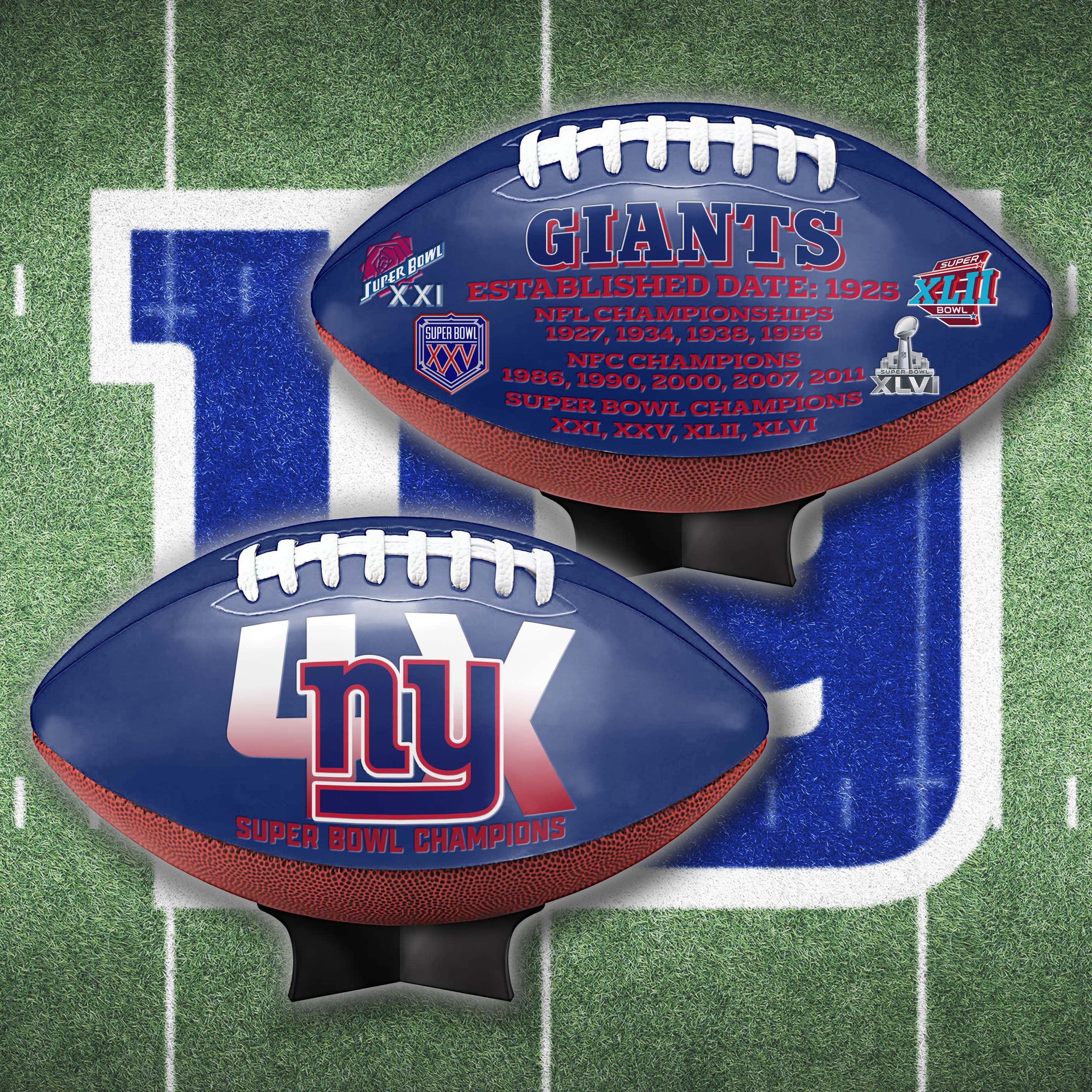 New York Giants Super Bowl Football Limited Edition Exclusive PT64930