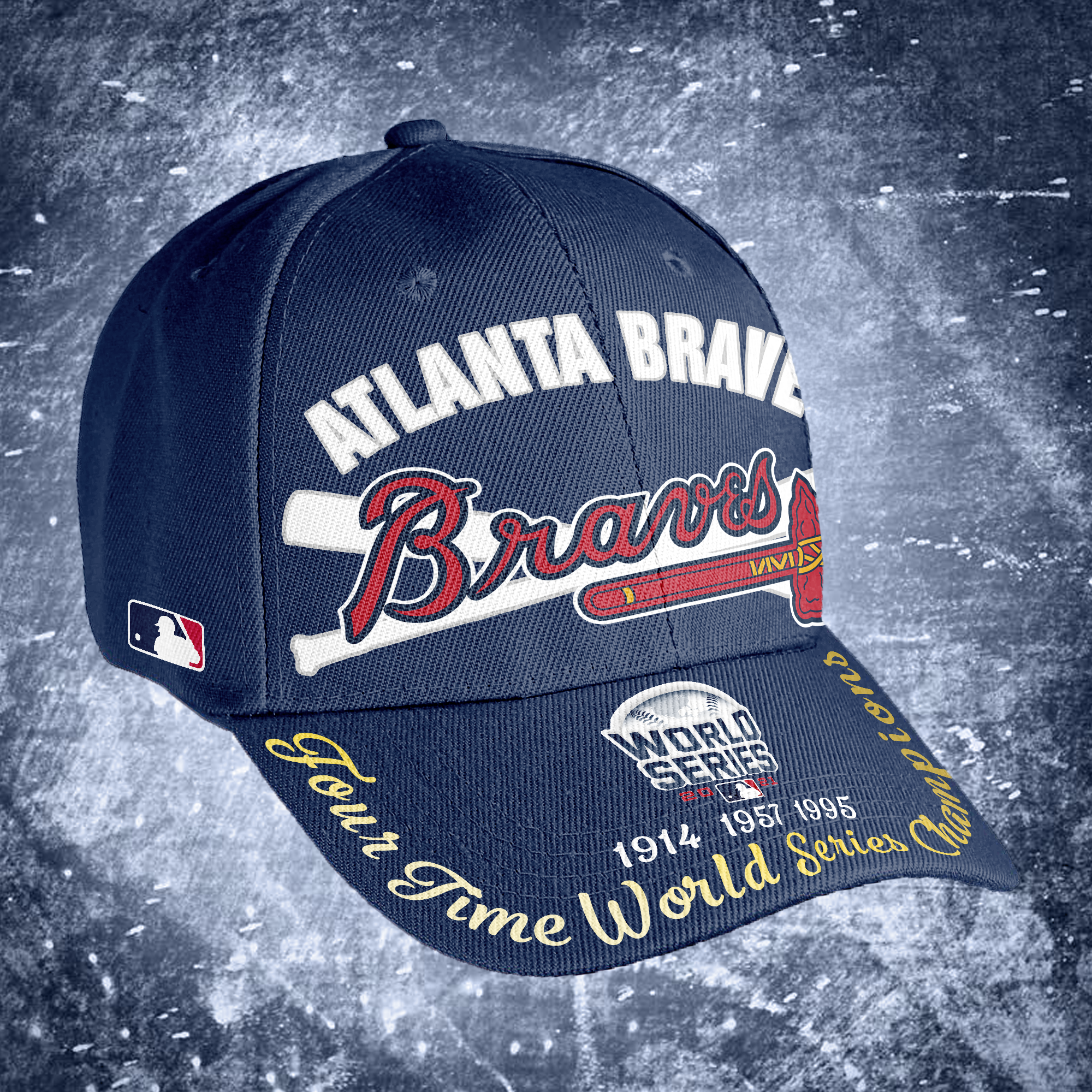 Atlanta Braves Embroidered and Printed Cap PT65003