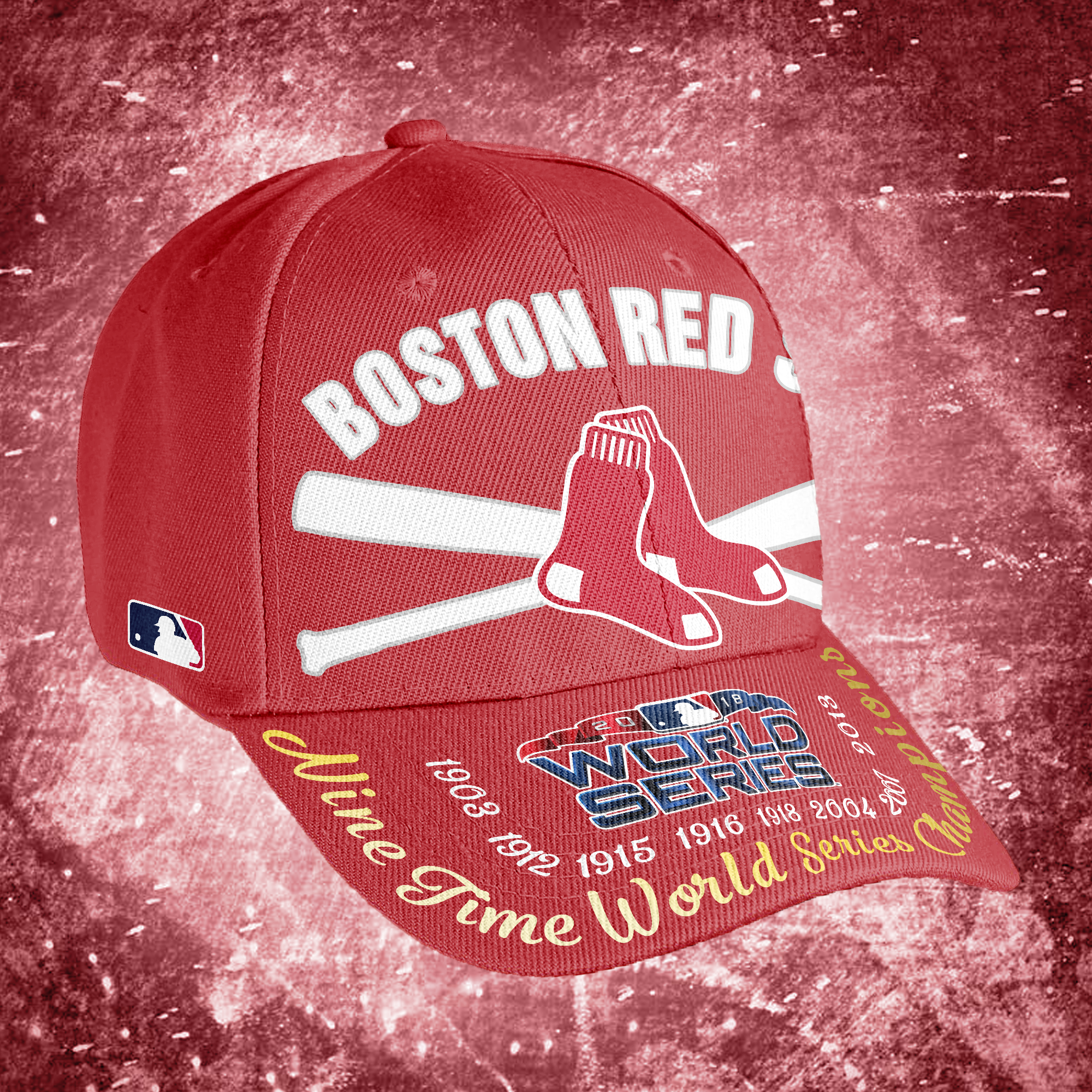 Boston Red Sox Embroidered and Printed Cap PT65004