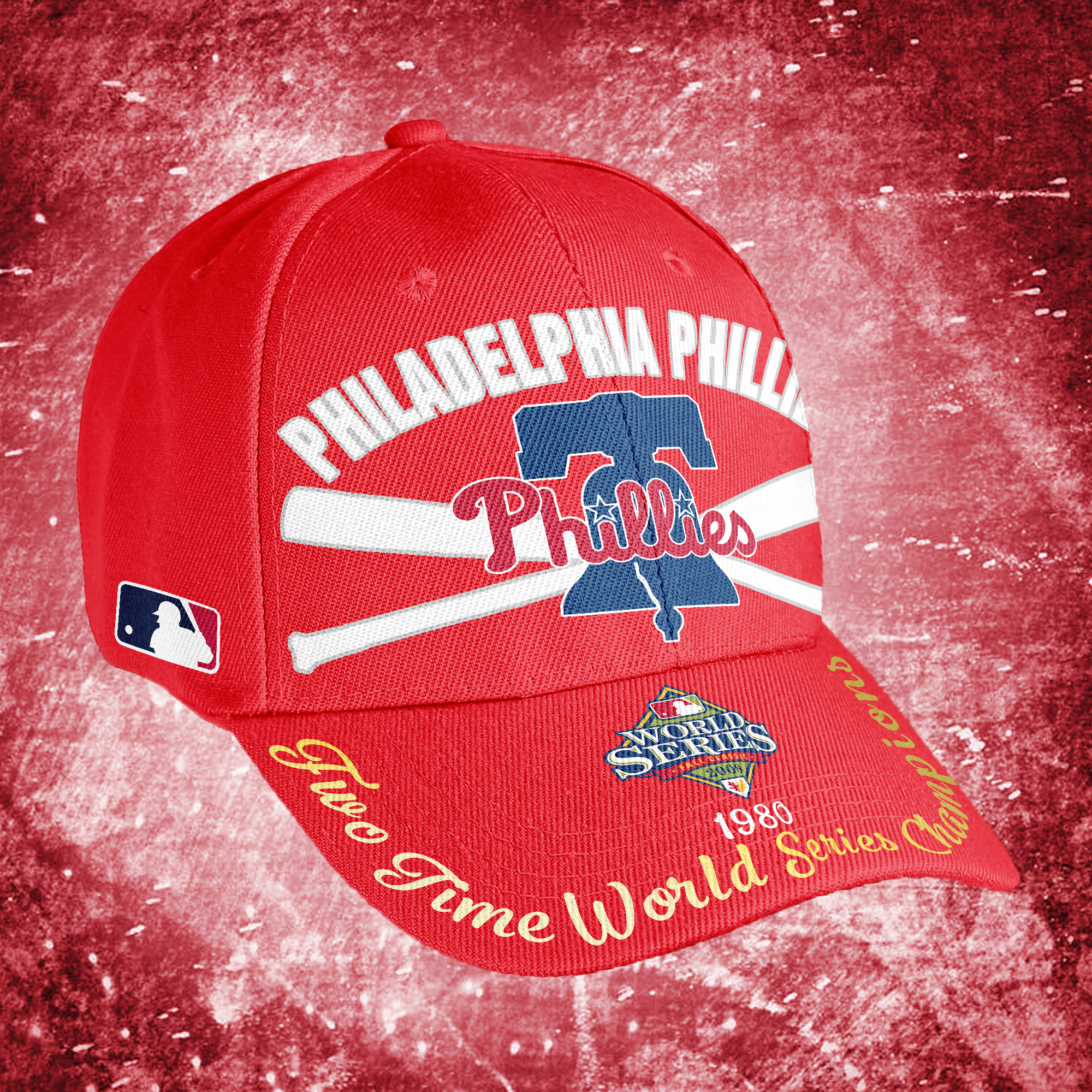 Philadelphia Phillies Embroidered and Printed Cap PT65009