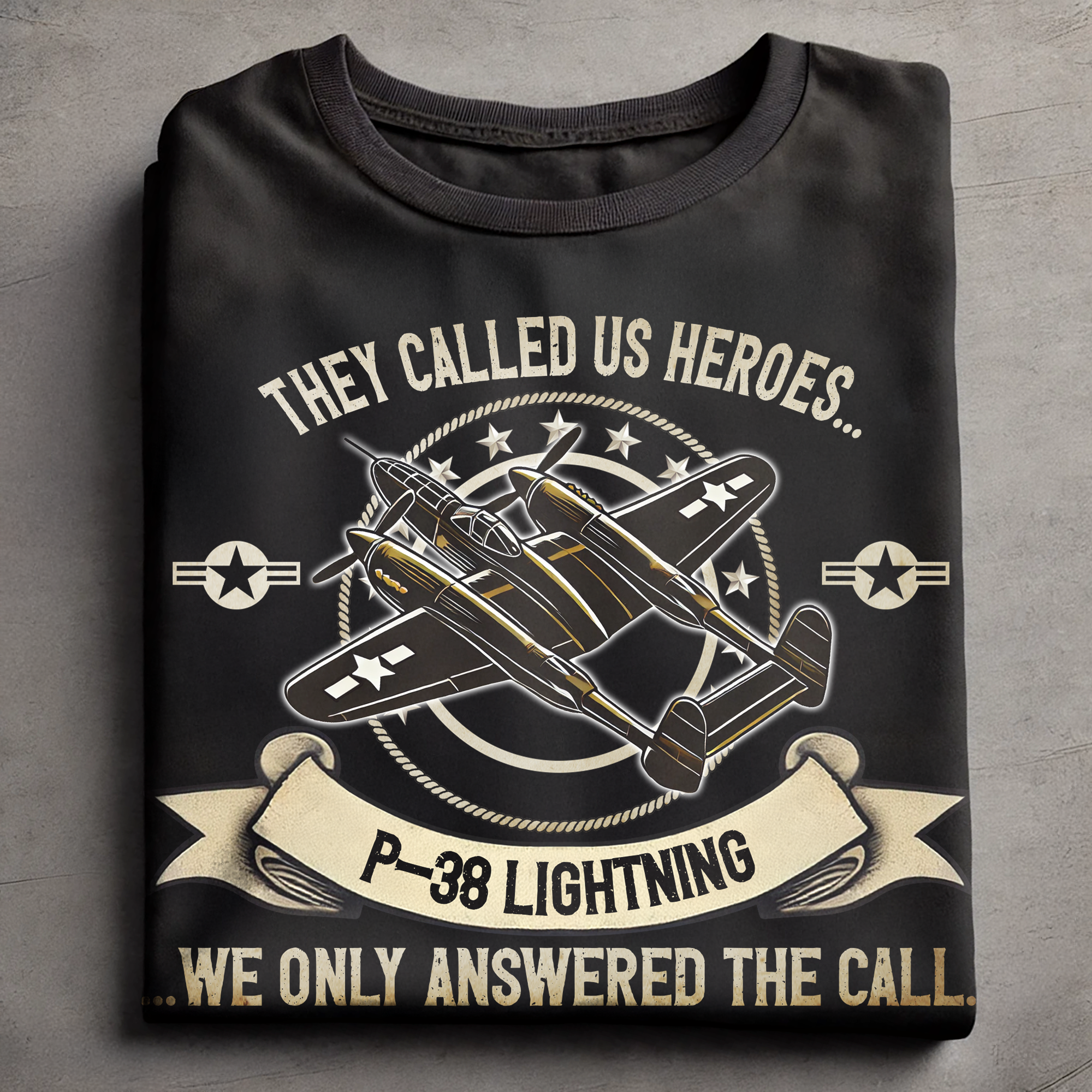 A veteran fighter pilot P-38 Lightning We gave our youth to the skies....and left our souls in the clouds AT03655