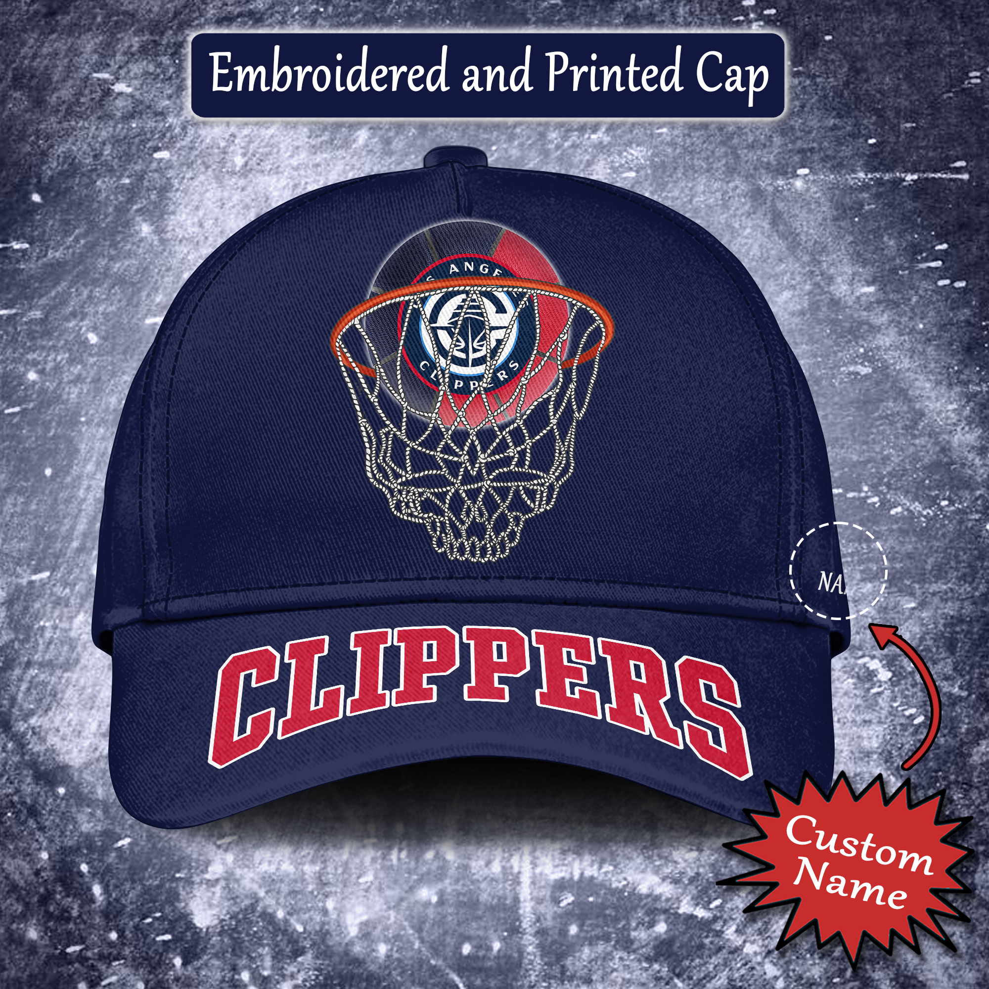 Los Angeles Clippers Embroidered and Printed Cap PT65187