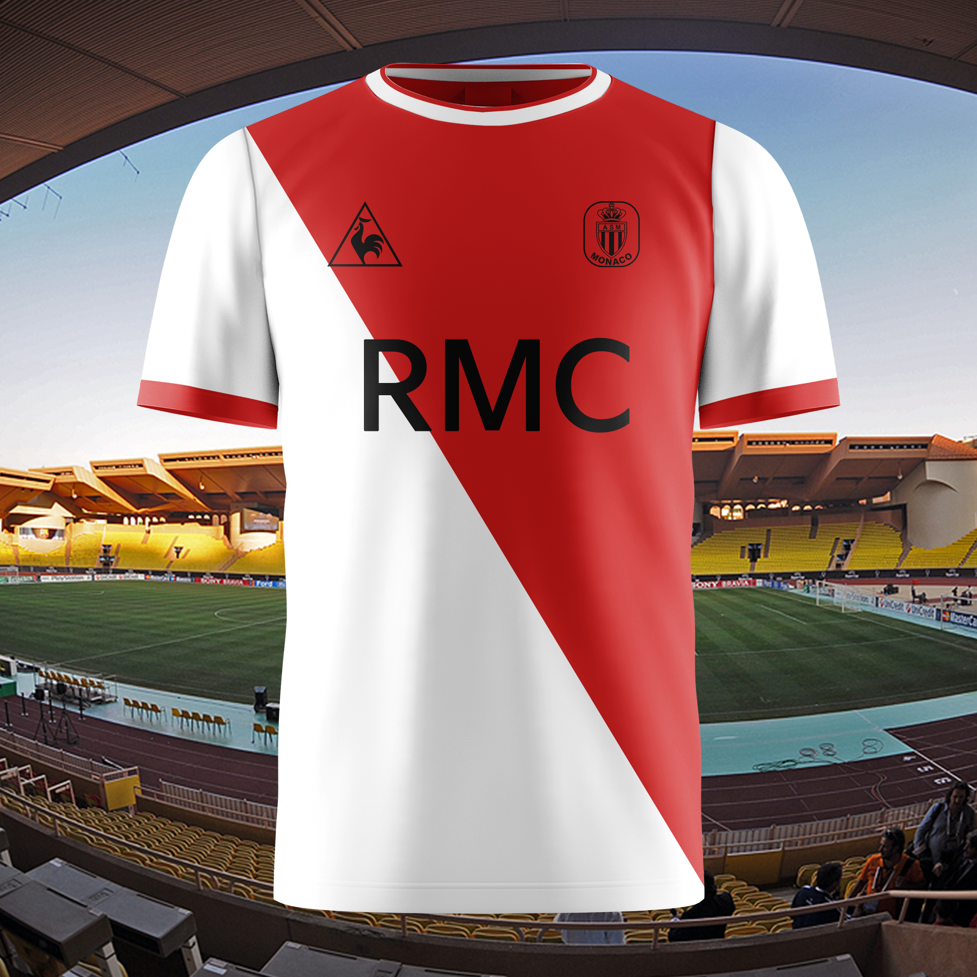 AS Monaco 1977-78 Home Kit Retro Shirt PT65204