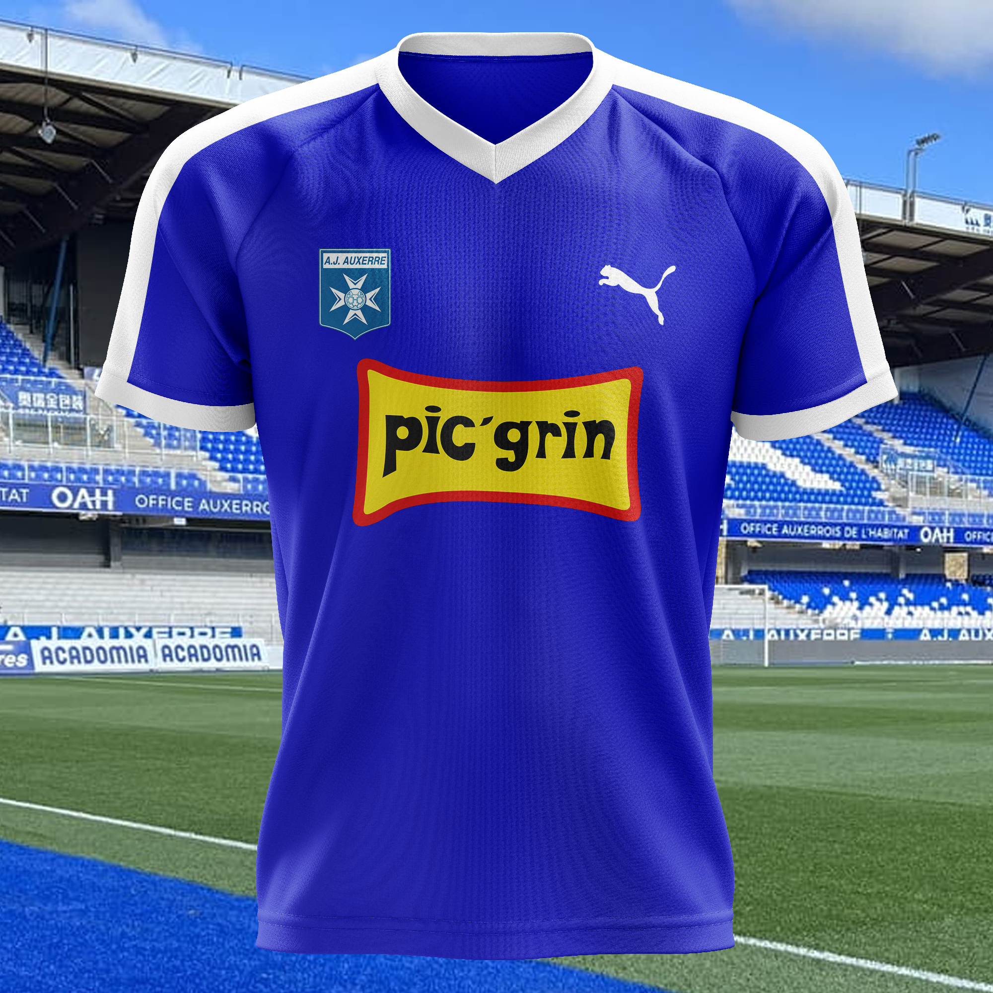 AJ Auxerre 1980-81 Away Kit Retro Shirt PT65342