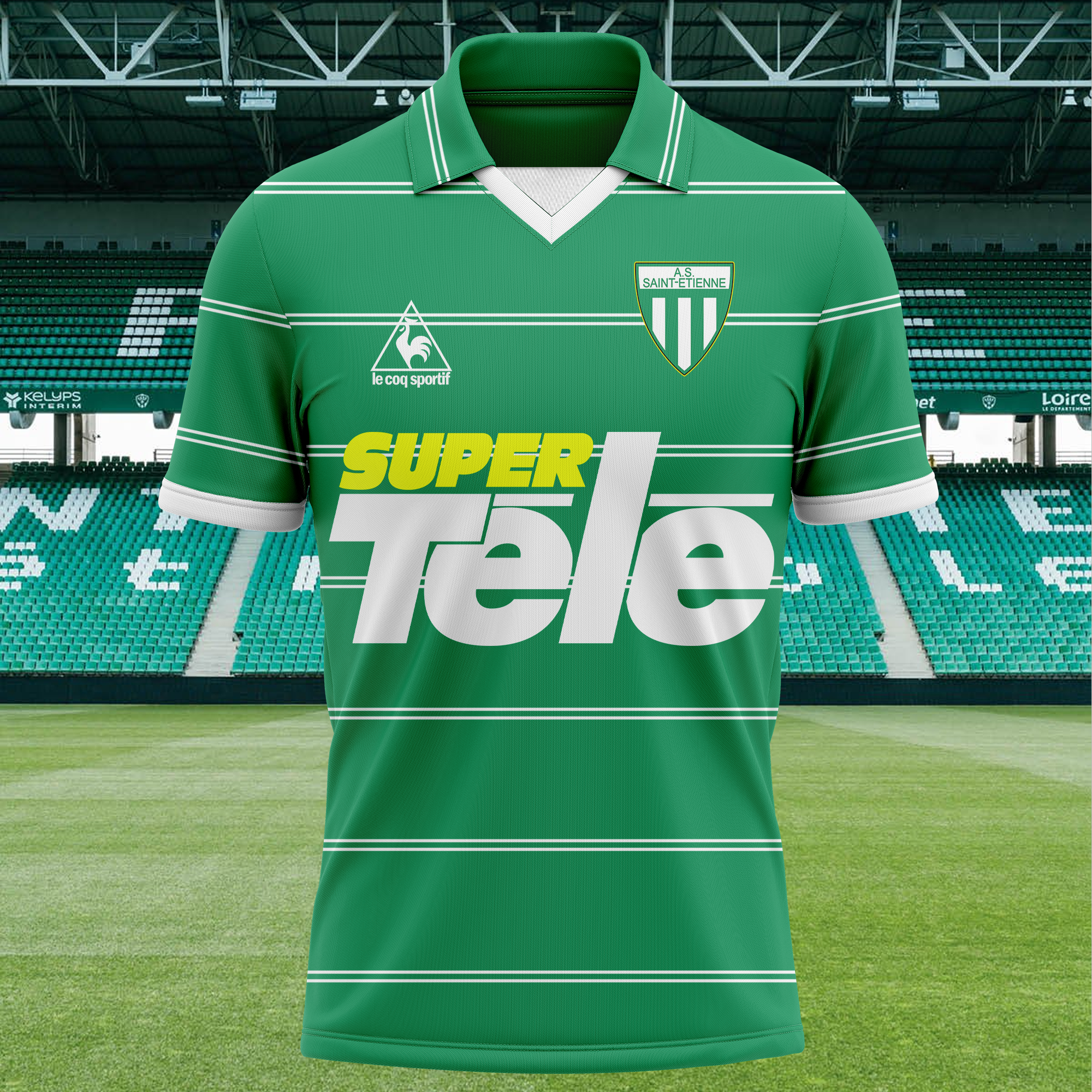 AS Saint-Étienne 1980-81 Home Kit Retro Shirt PT65345